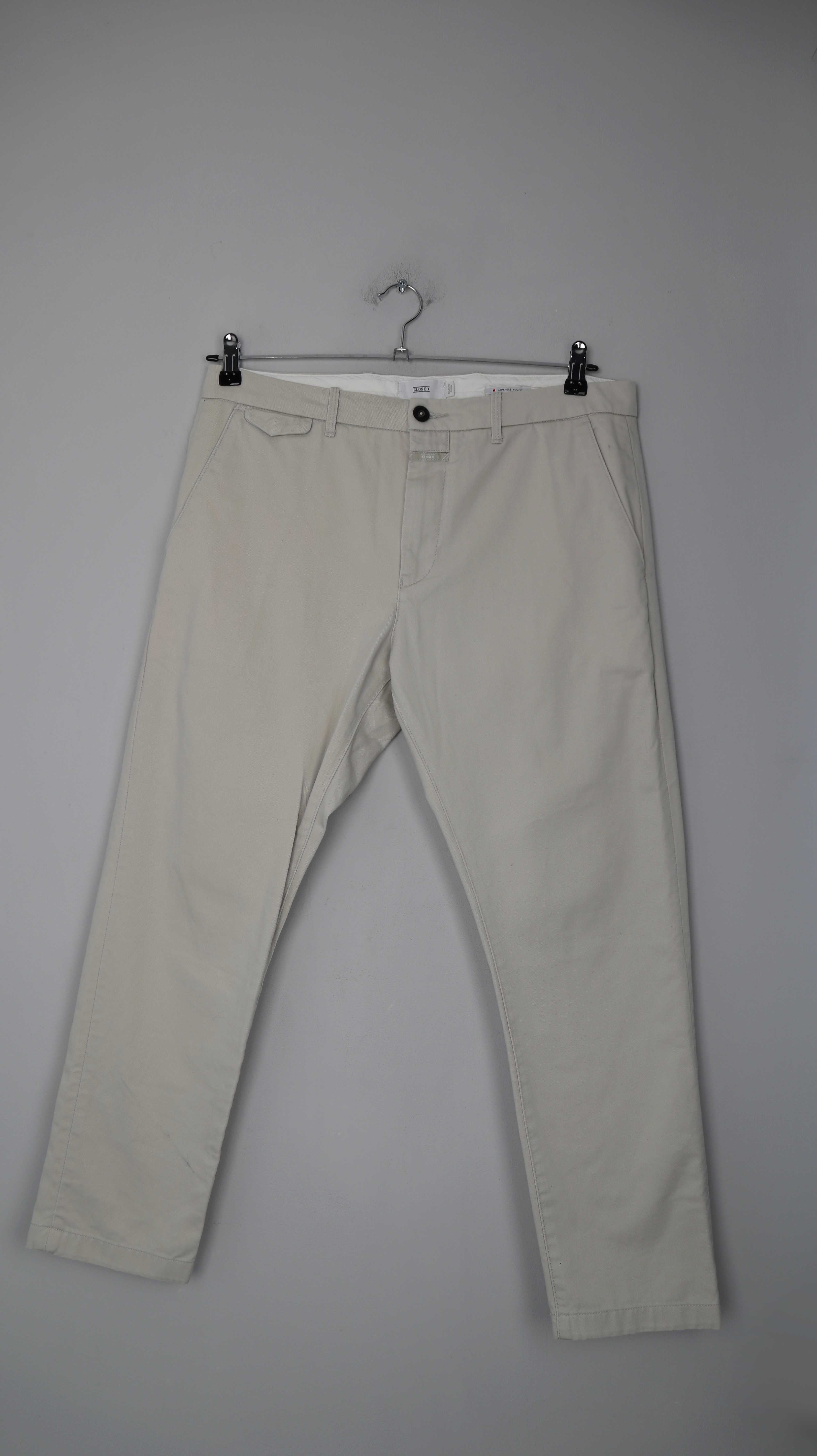 Closed Hose Chino Beige Creme Japanese Woven Atelier Cropped 33