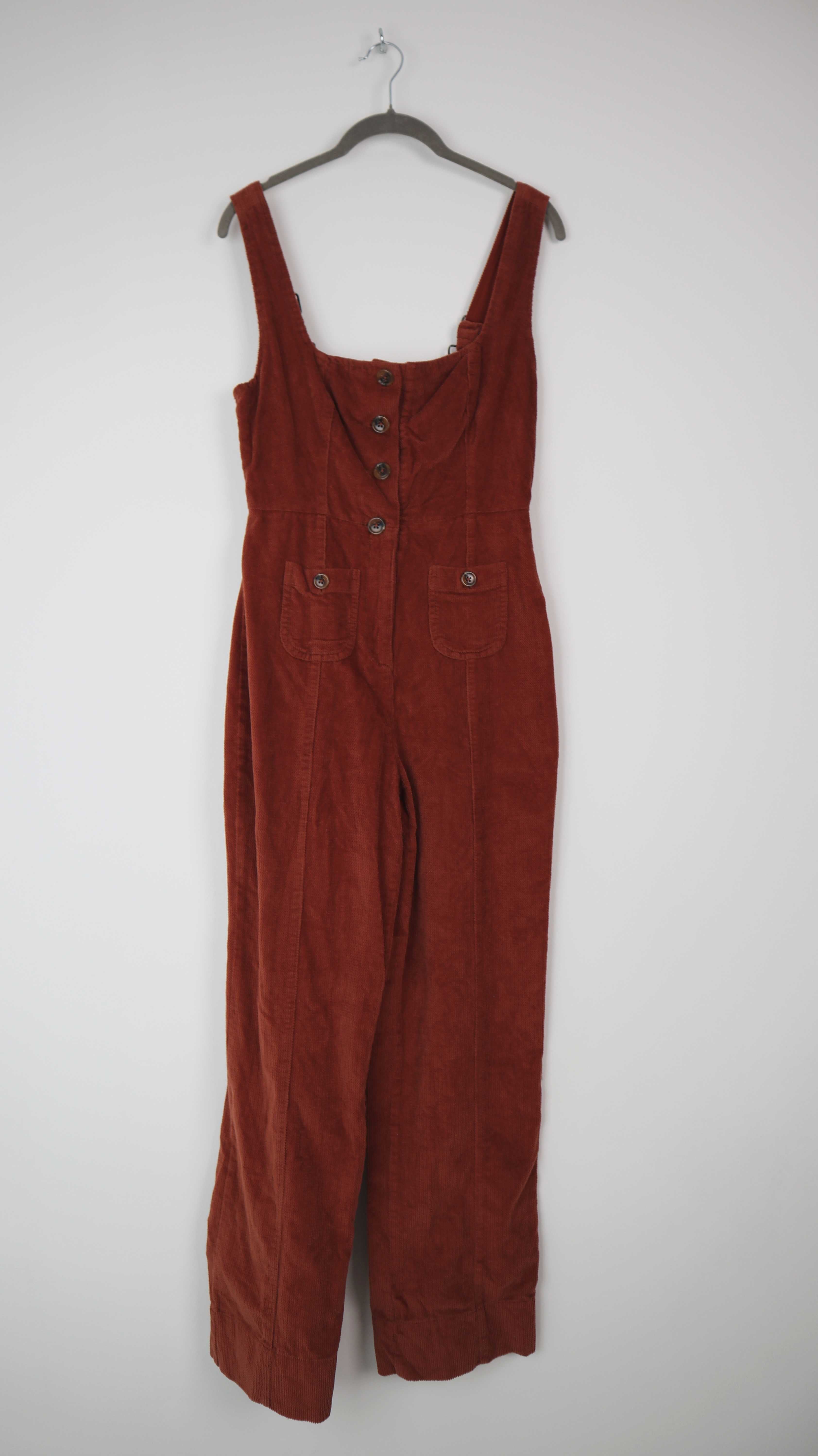Urban Outfitters Latzhose rot Cord Cordhose 36 S Einteiler Anzug Kord Kordanzug