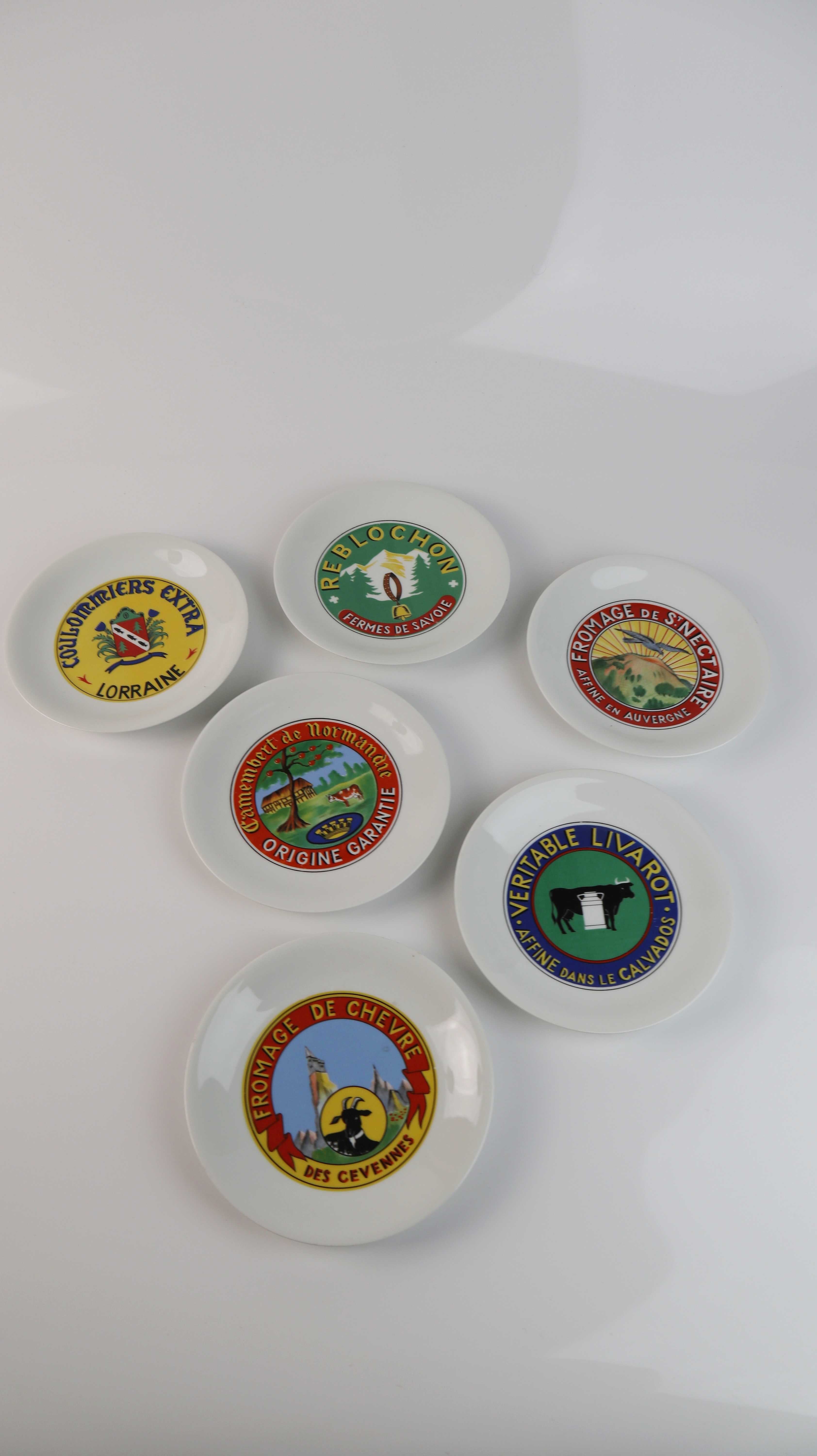 Porcelaine de Paris Frankreich 6 Käseteller Teller Weiß Set Geschirr