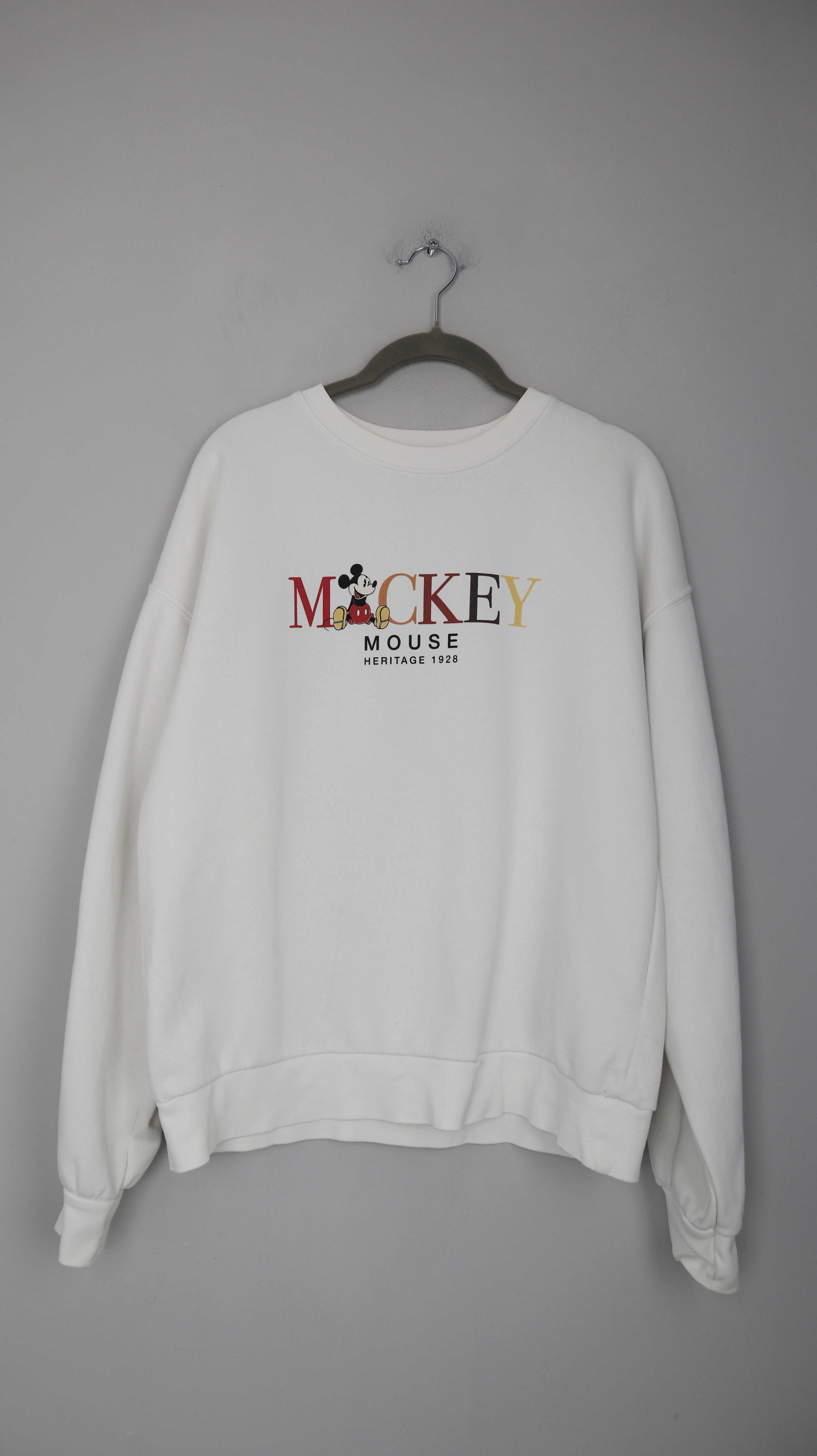 Stradivarius Pullover Sweater Hoodie 38 M Weiß Mickey Maus Weiss