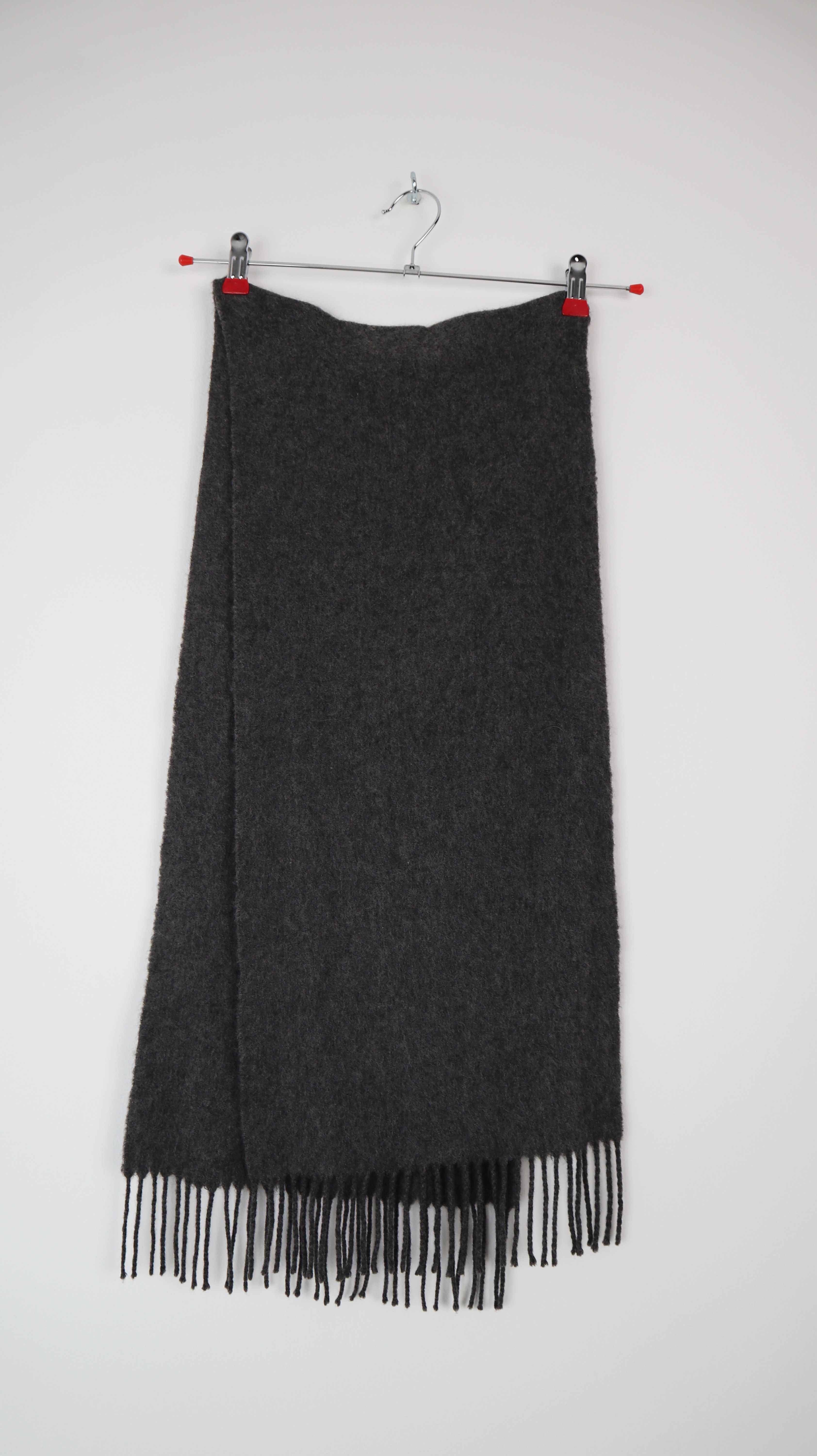 Schal Grau Cashmere Fransen Fransenschal unisex