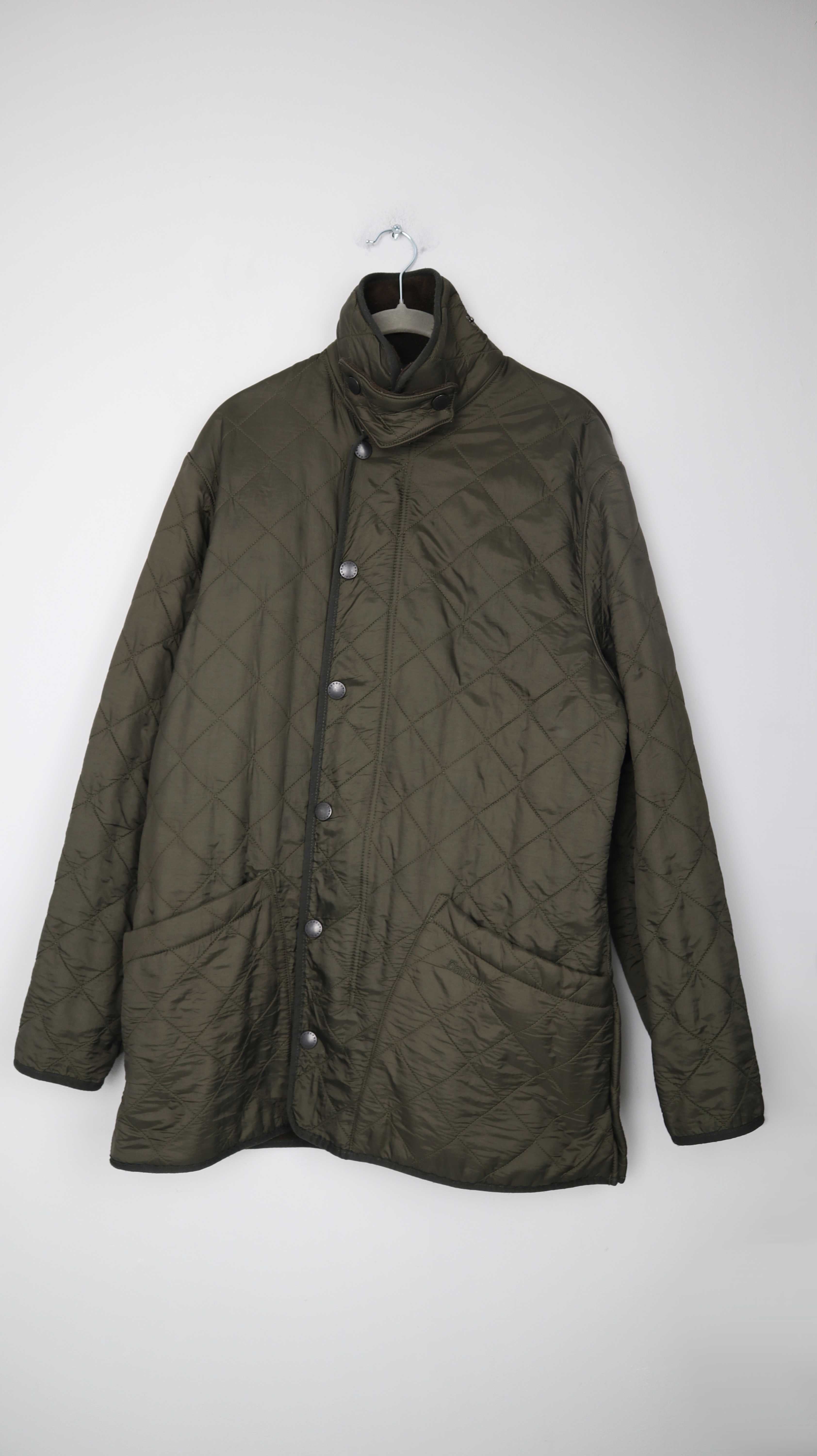 Barbour Jacke Polar Quilts Grün gesteppt Steppjacke Fleece 38 M