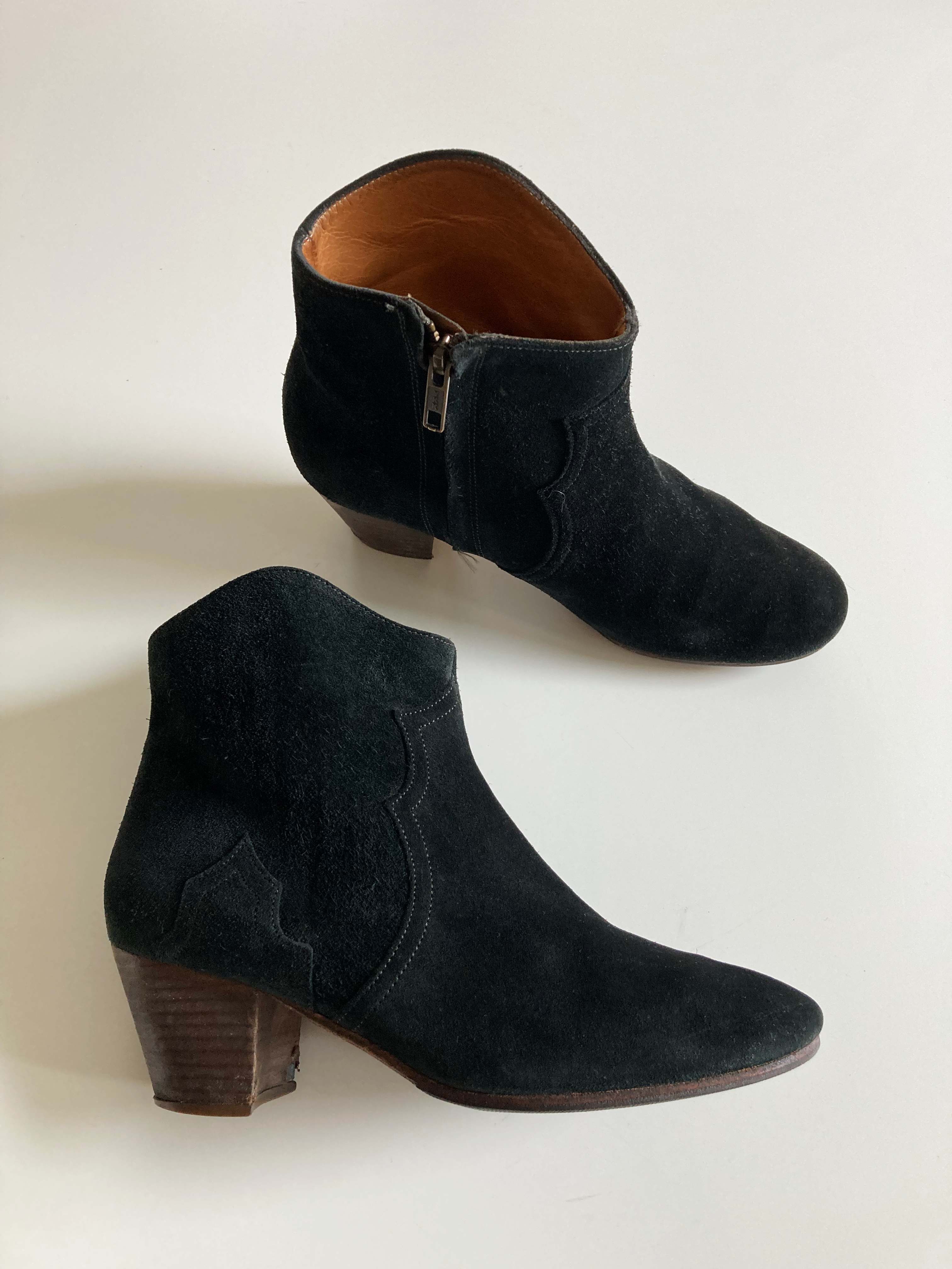 Isabel Marant Stiefeletten Schwarz Wildleder 39 Stiefel Boots