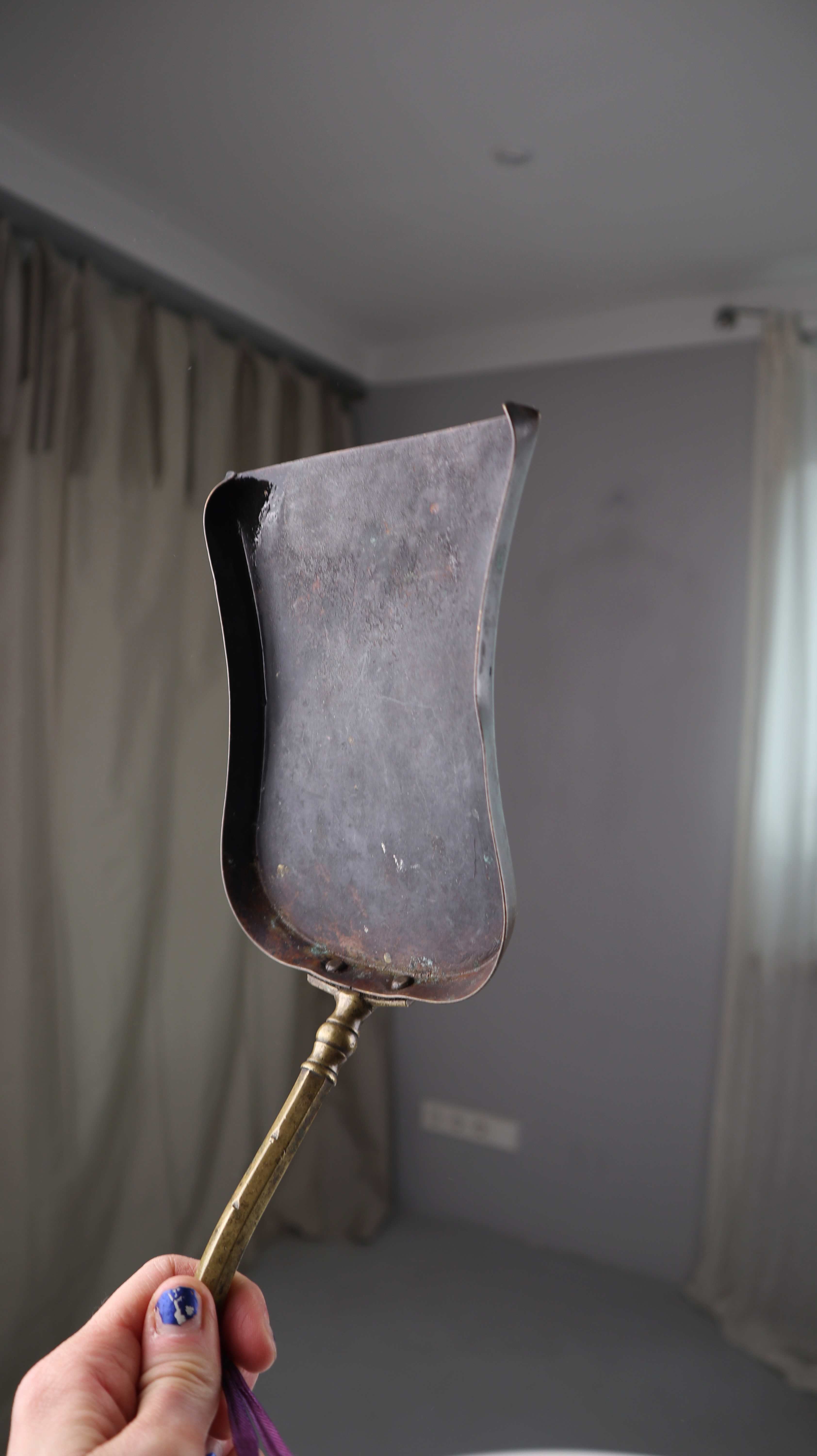 Alte Kohleschaufel Metall antike Ofenschaufel Kaminschaufel Kehrschaufel