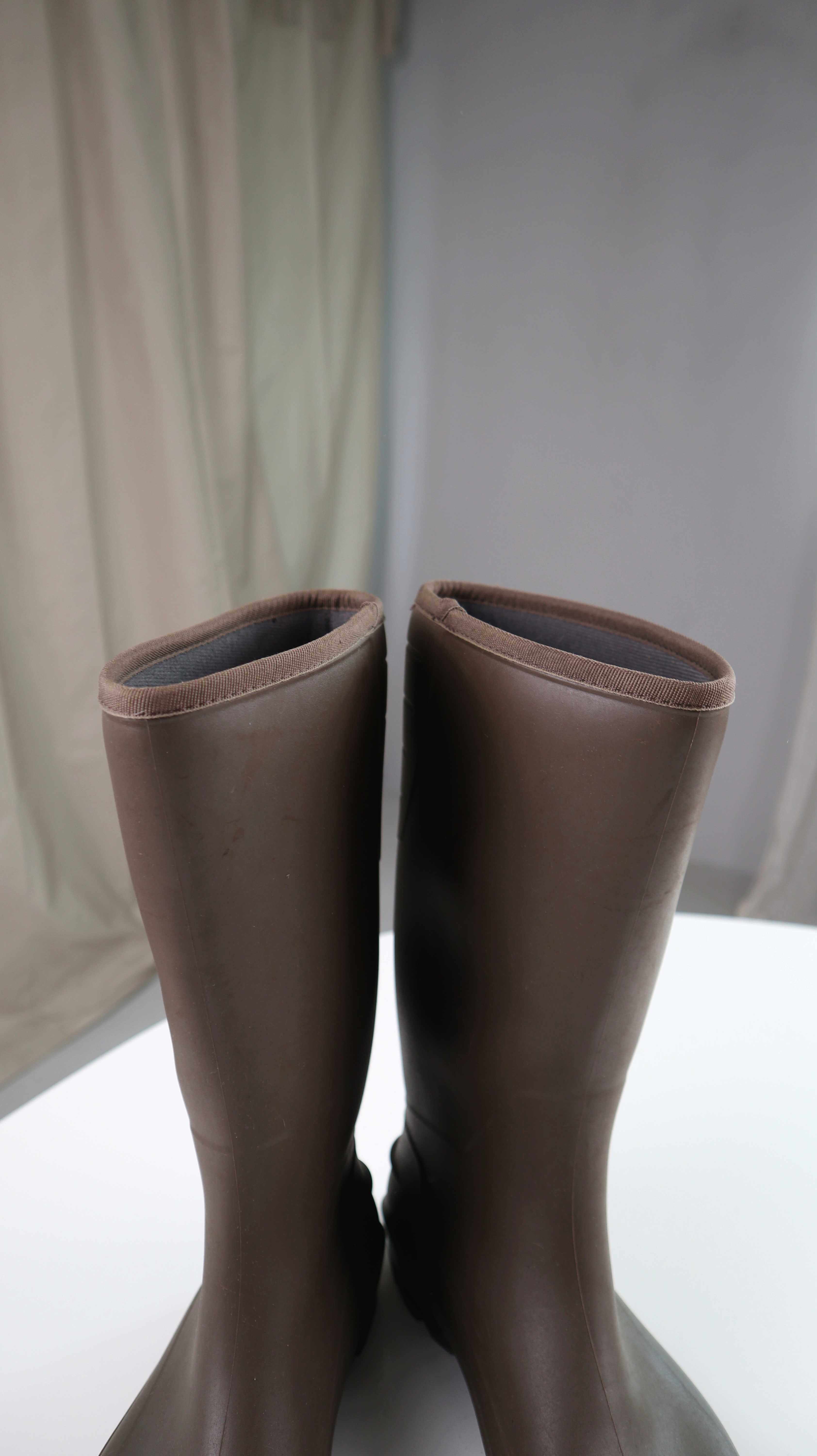 Solognac Gummistiefel 39 40 gefüttert grün khaki Dunkelgrün Stiefel