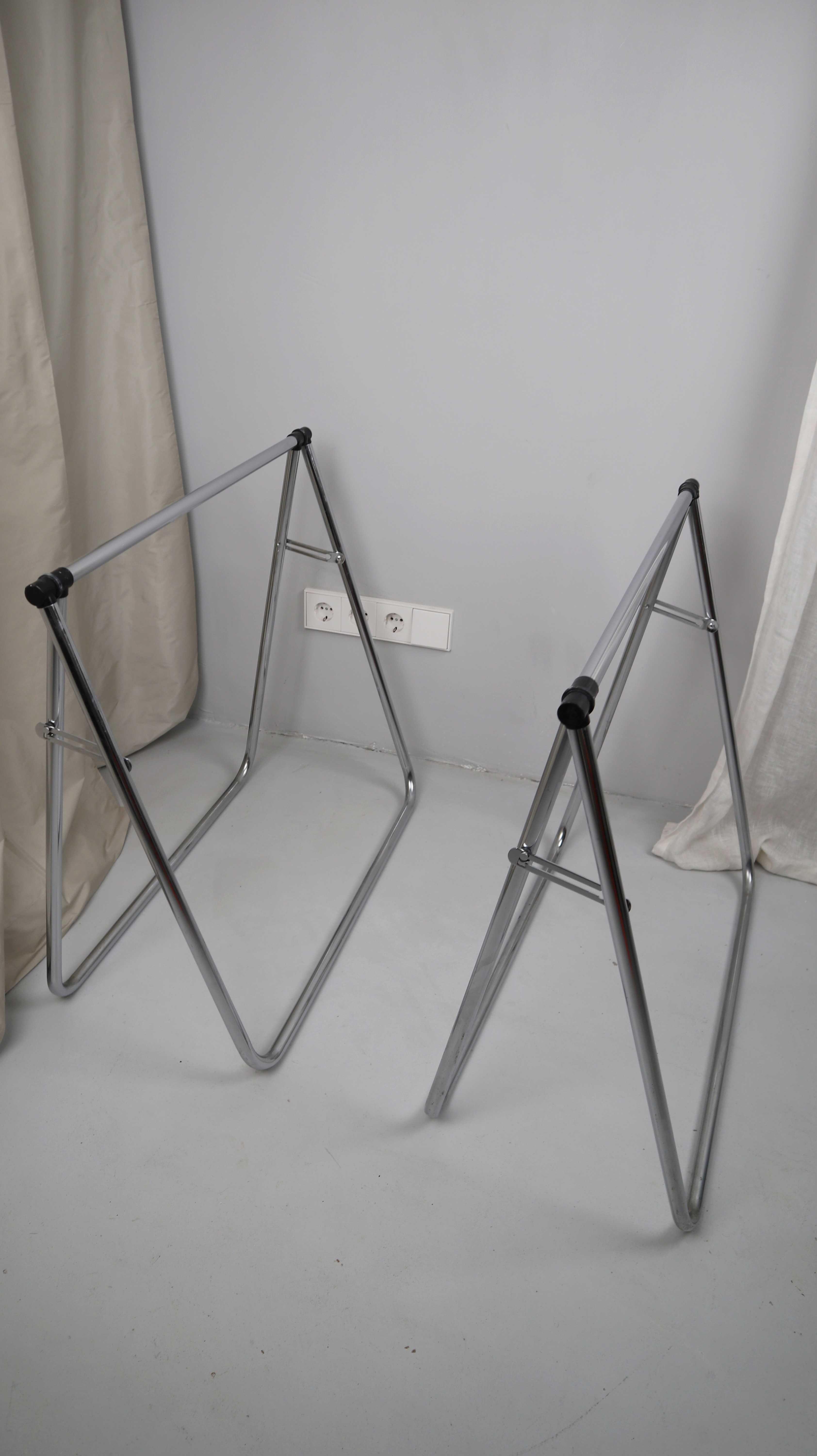 Design Klappböcke Chrom Silber Tischstützen Stützen Tischböcke