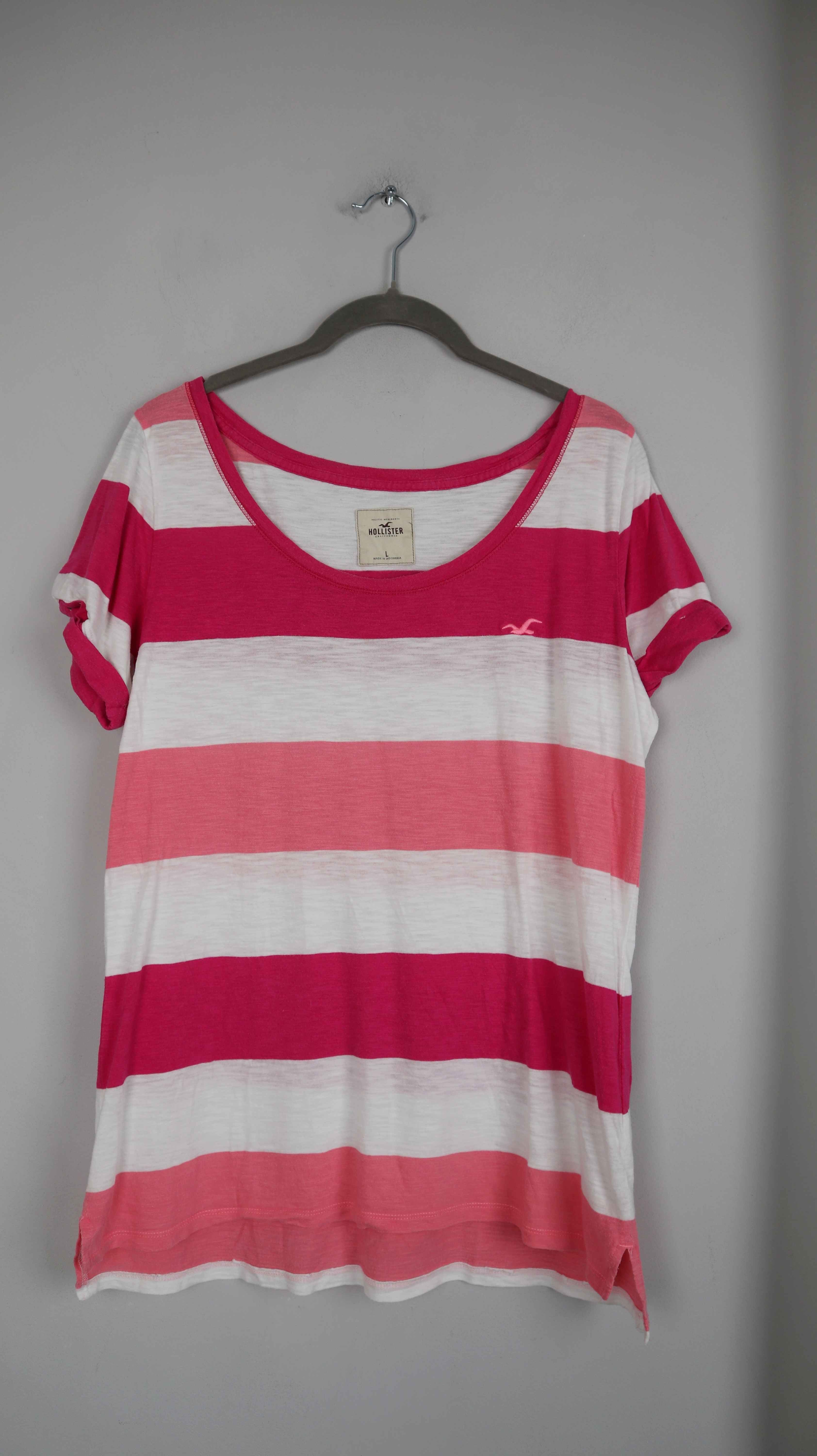 Hollister Shirt Pink weiß gestreift Streifenshirt 40 L
