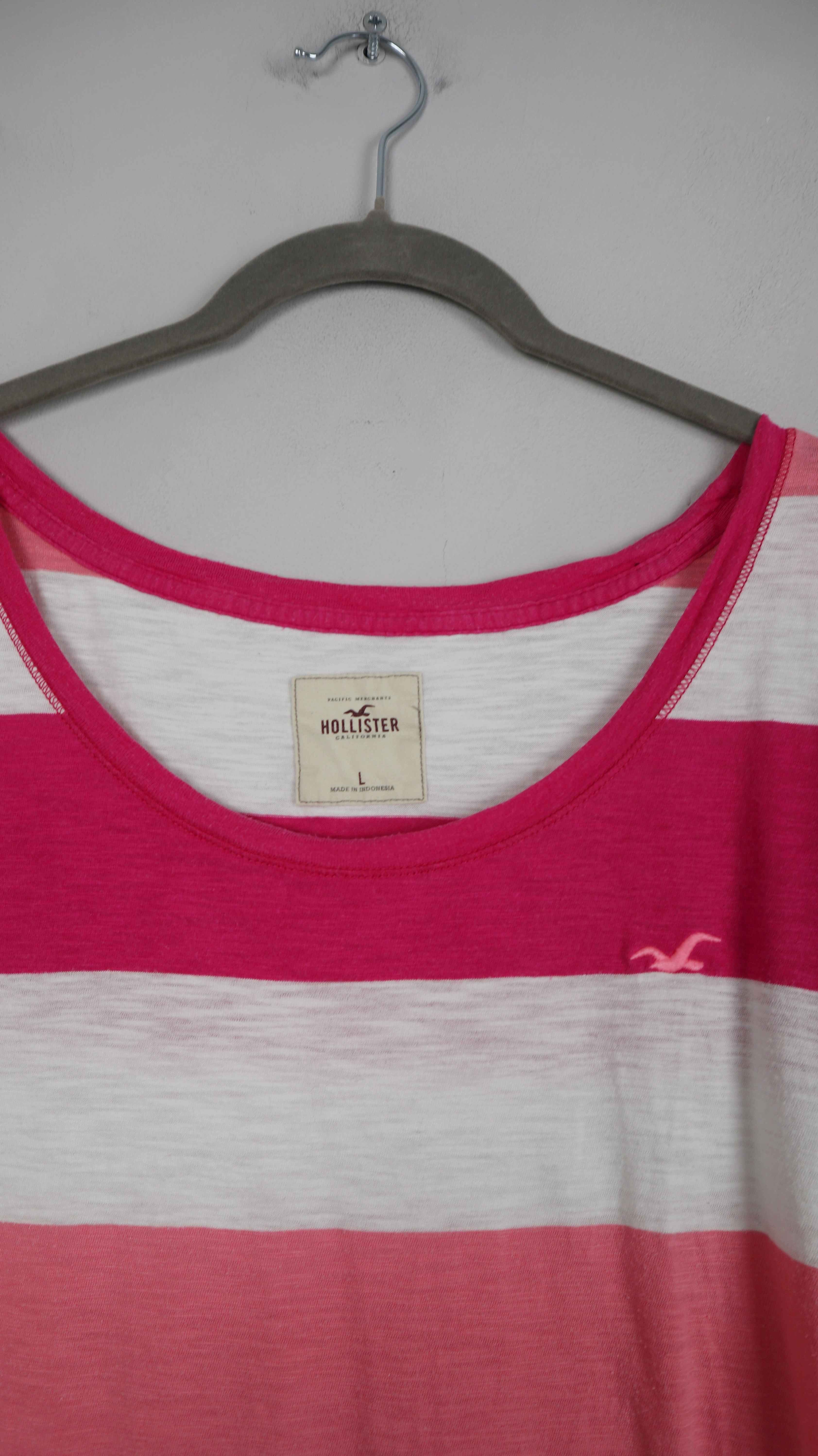 Hollister Shirt Pink weiß gestreift Streifenshirt 40 L