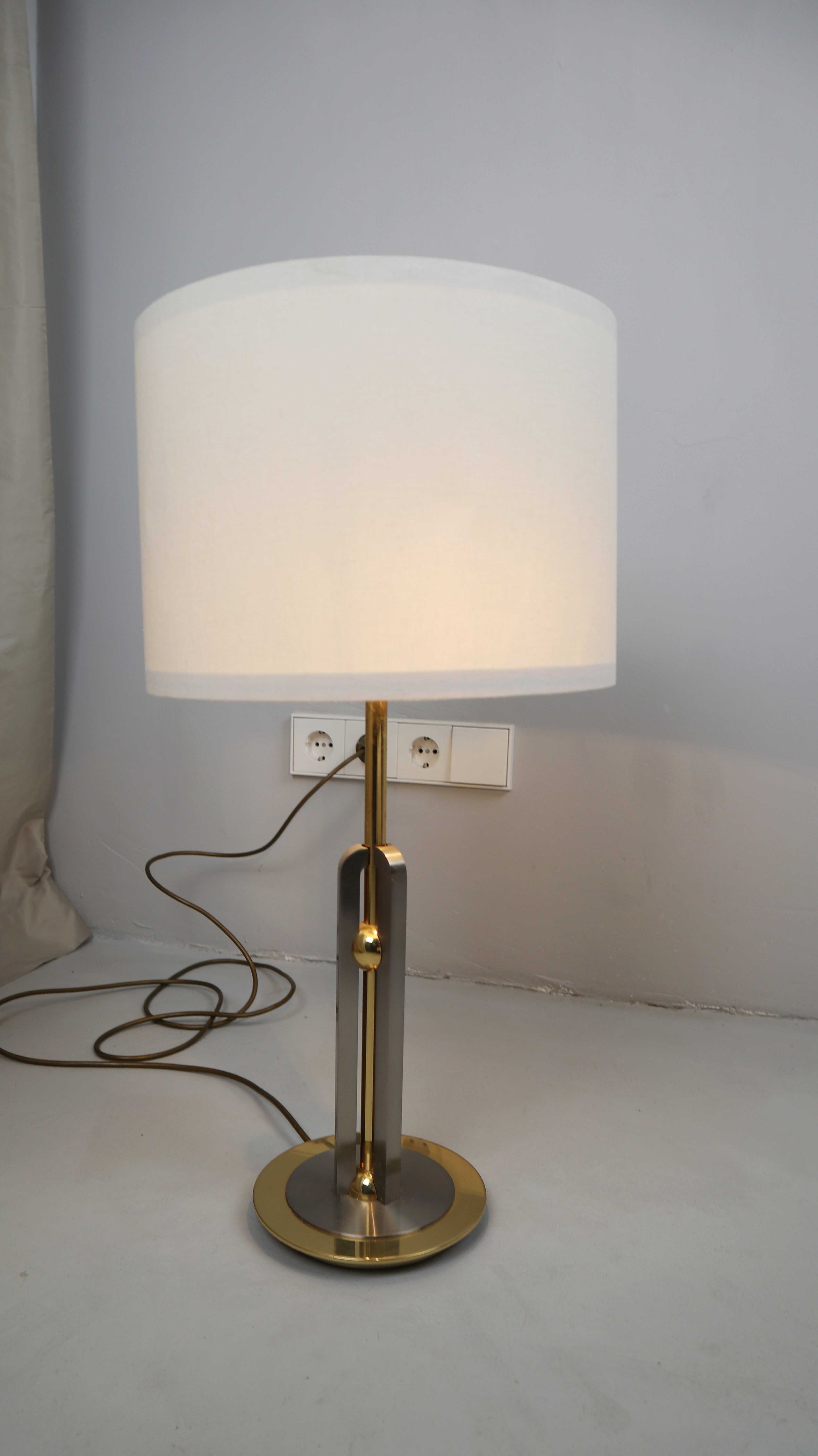Lampe Tischlampe Gold Stehlampe Retro Lampenschirm Weiß