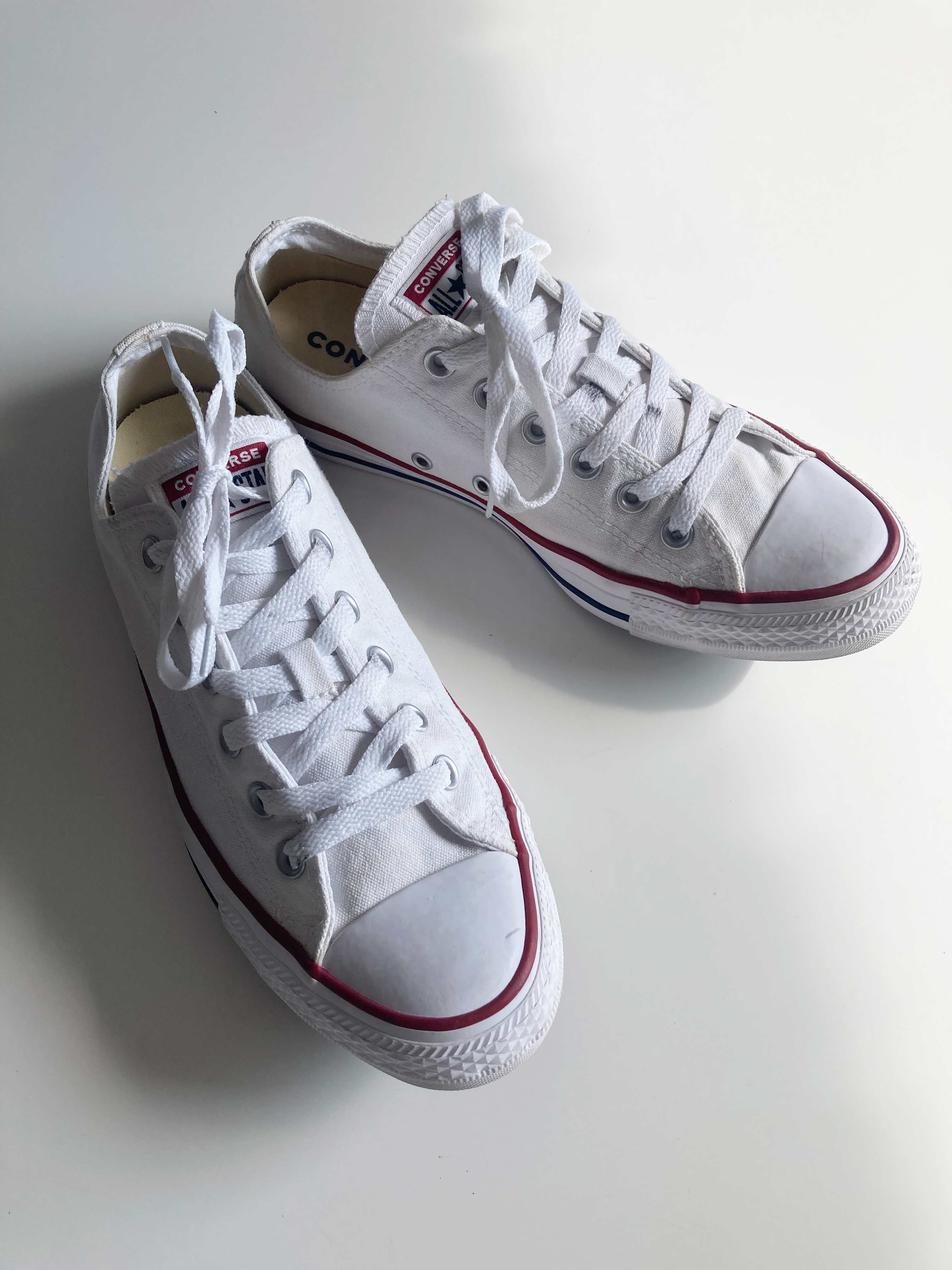 Chucks Converse 41,5 low flach halb Turnschuhe Sneaker weiss weiß