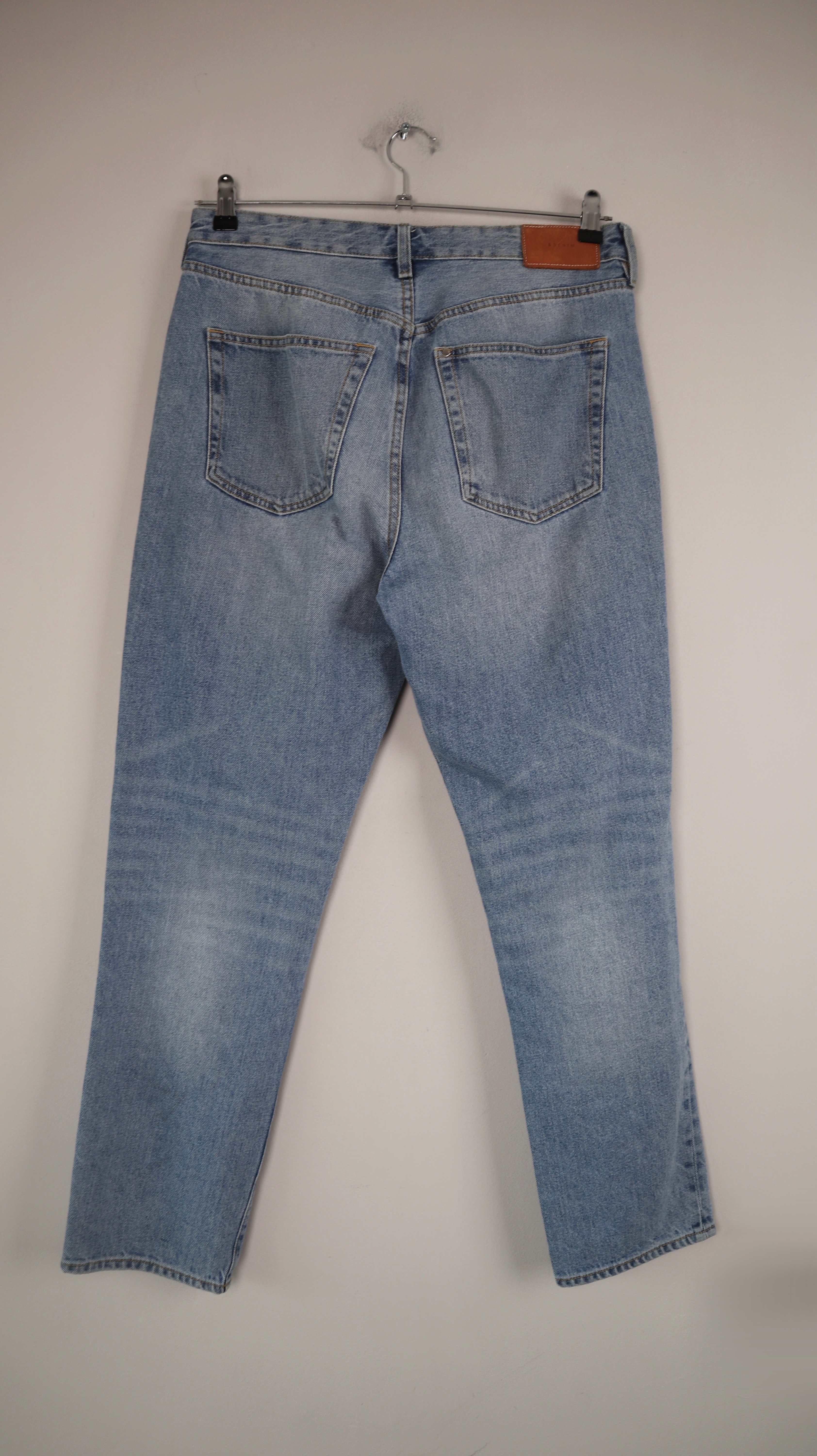 H&M Hose Jeans 32 Vintage fit high waist Steine denim washed