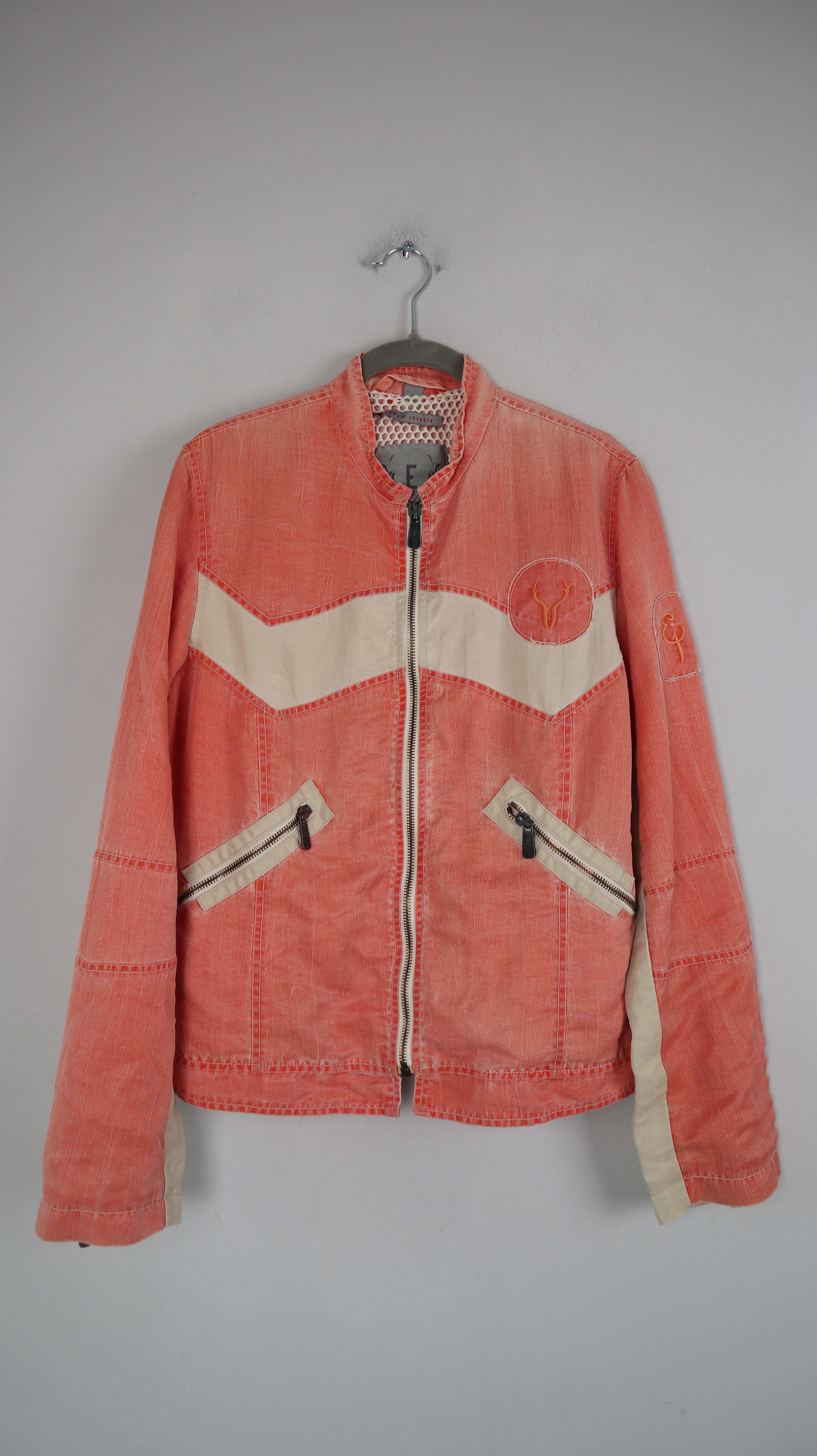 eddy's jackets Jacke Koralle 38 M Bikerjacke Stoff Rehe Hirsch