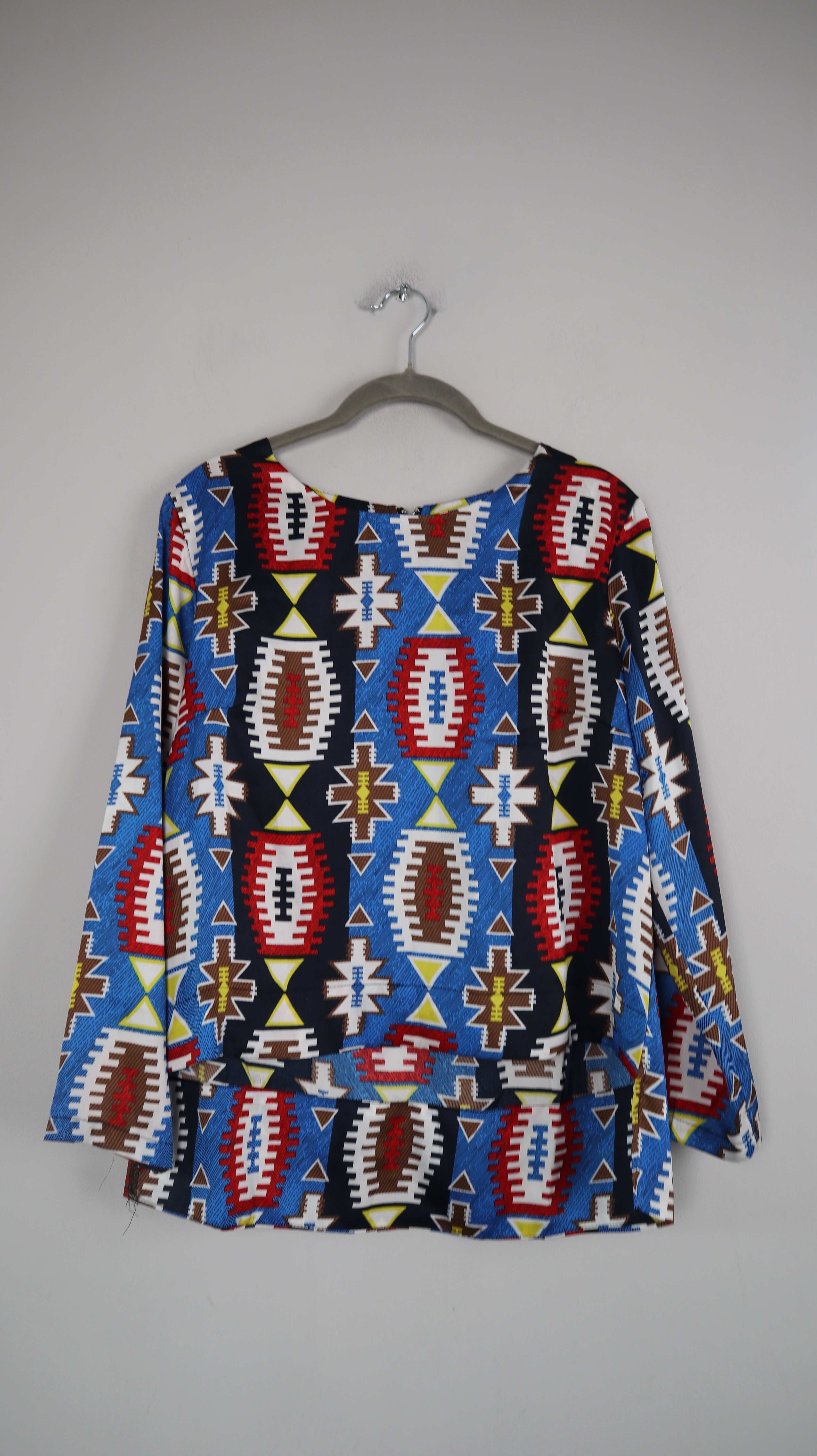 Bluse Hemd 40 L Aztekenmuster 38 M gemustert