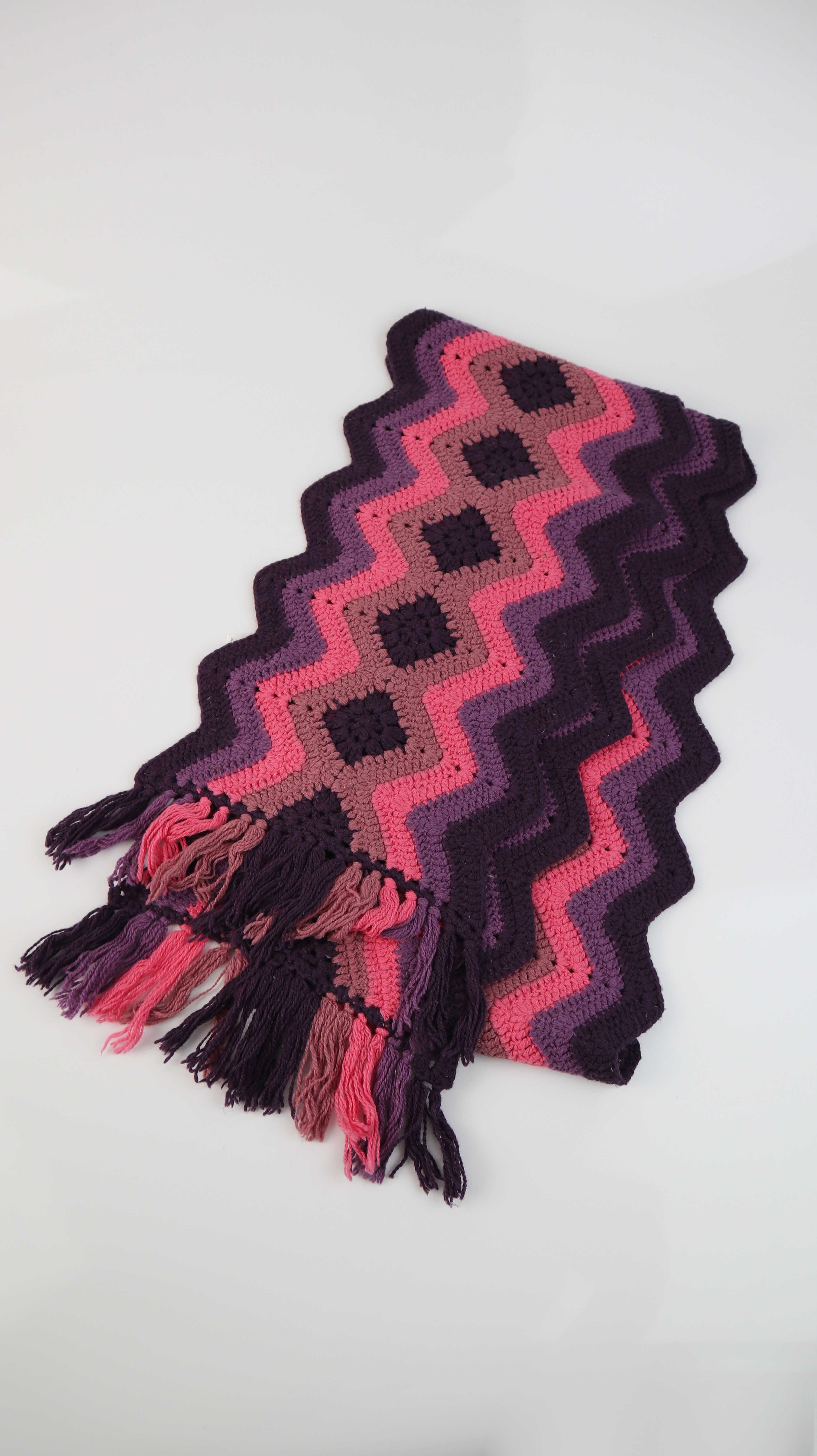 Noa Noa Schal Lila Pink Strickschal Baumwollschal