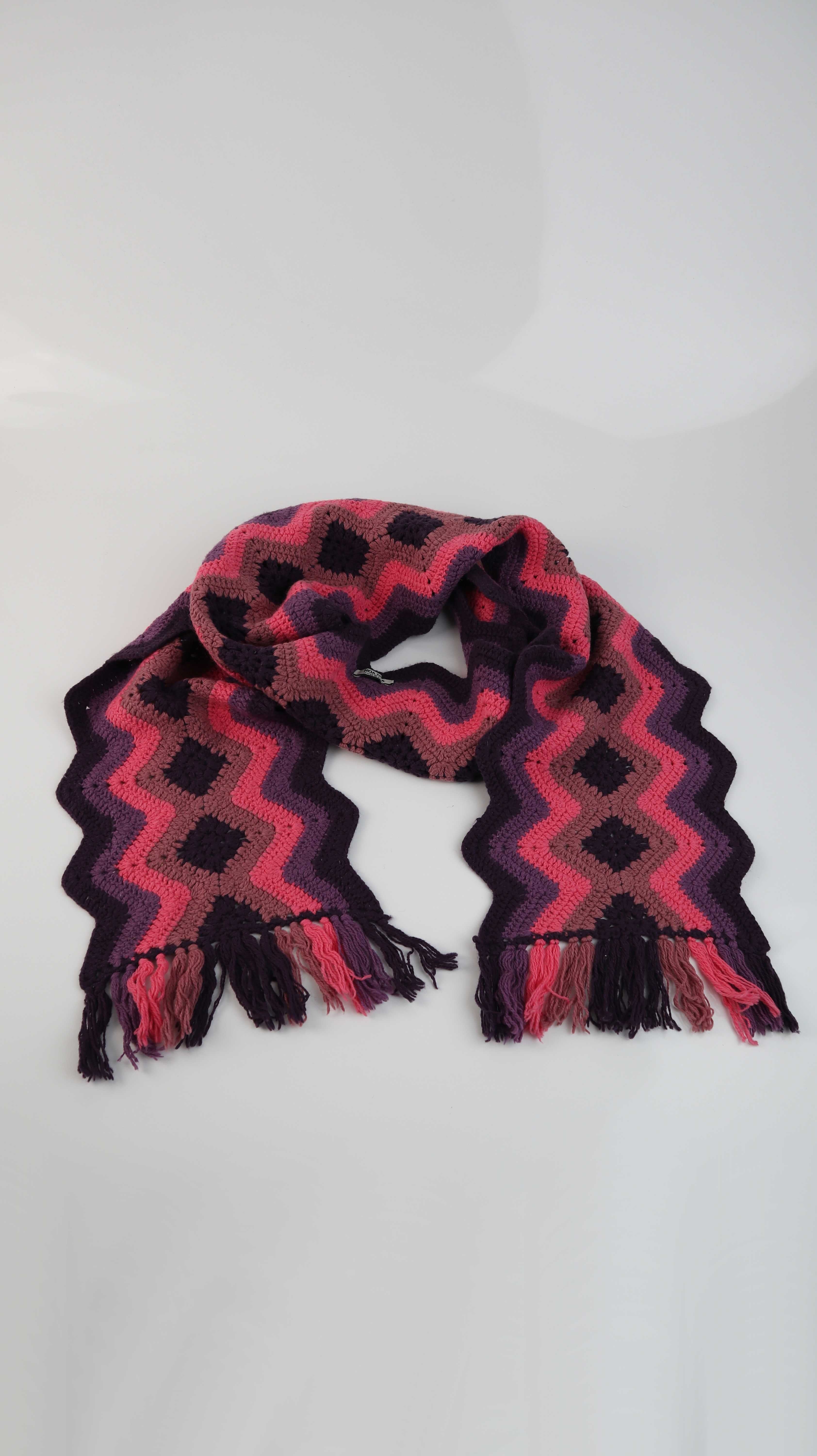 Noa Noa Schal Lila Pink Strickschal Baumwollschal