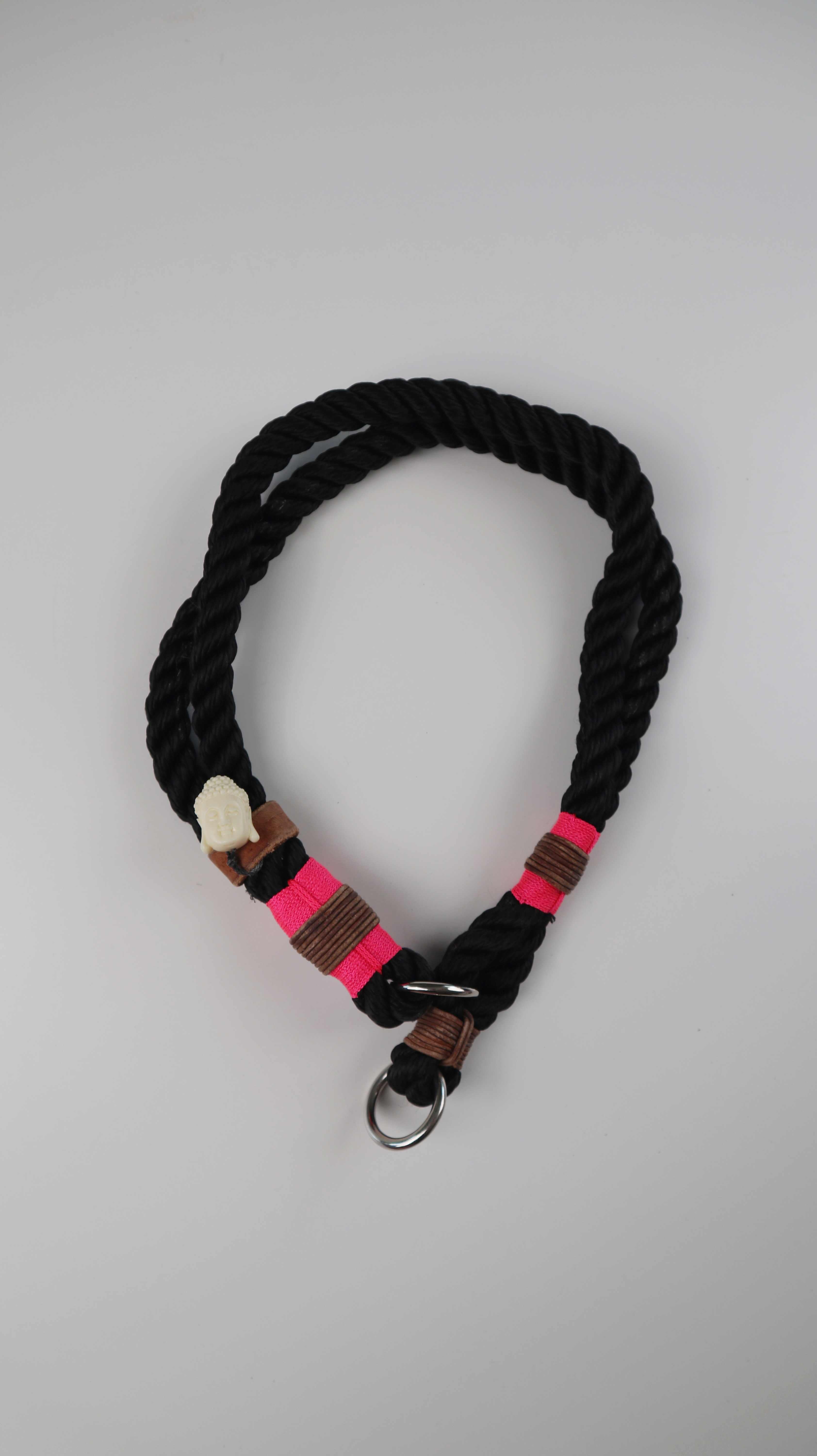 Hundehalsband Braun Buddha Schwarz XL L Dick Halshand