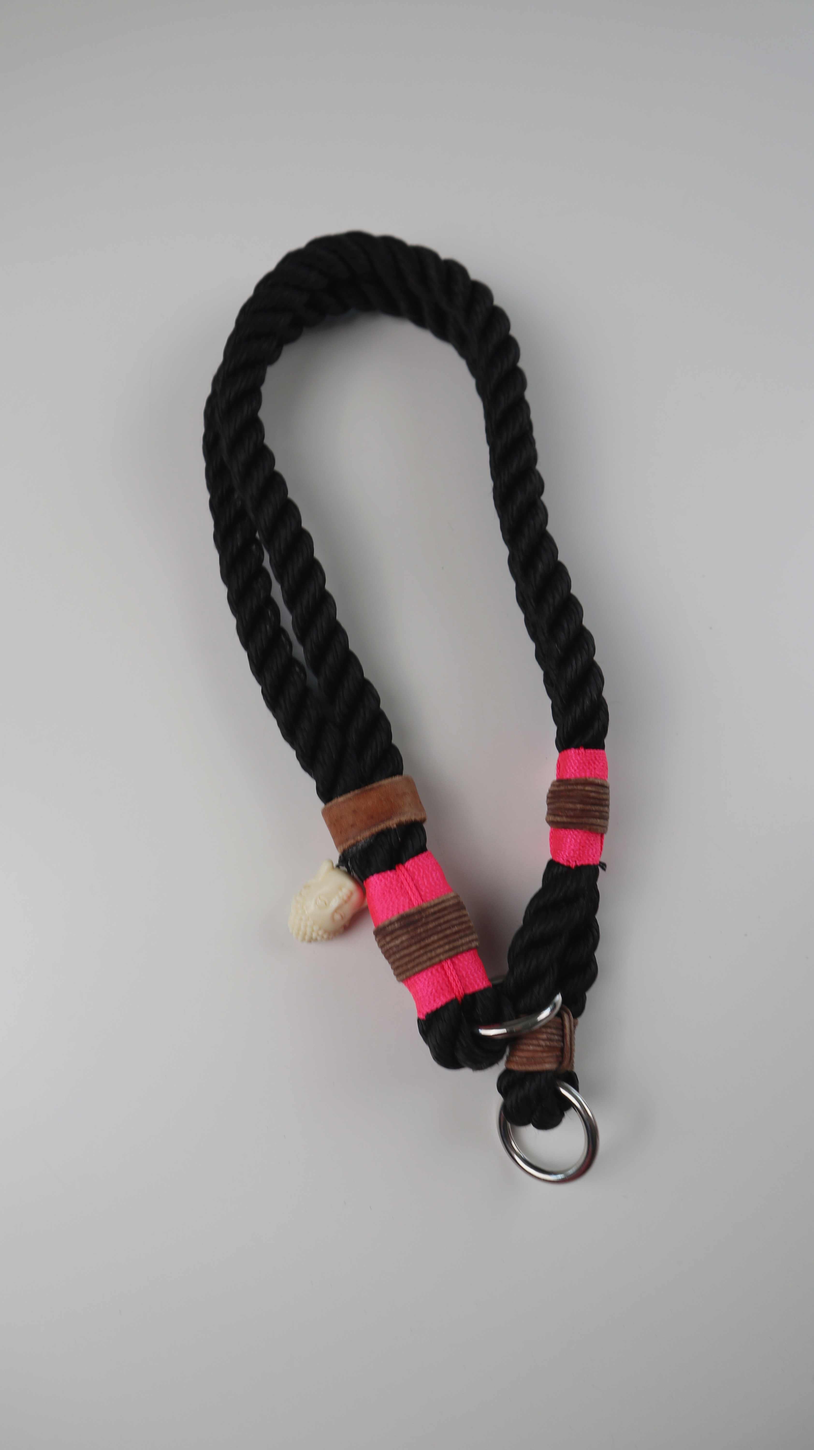Hundehalsband Braun Buddha Schwarz XL L Dick Halshand
