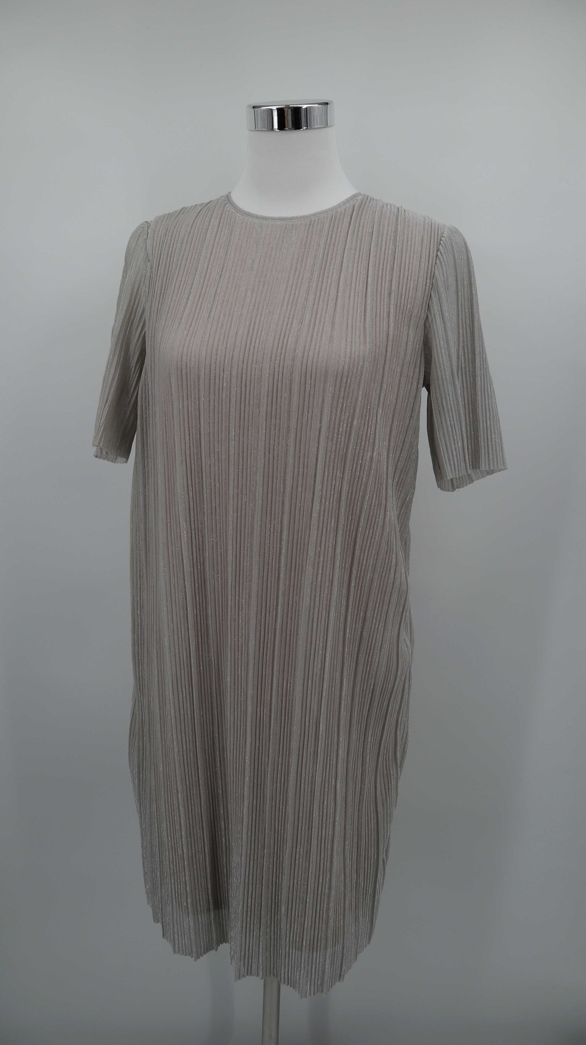 Selected Femme Kleid Midi Midikleid Silber 36 S Metallic