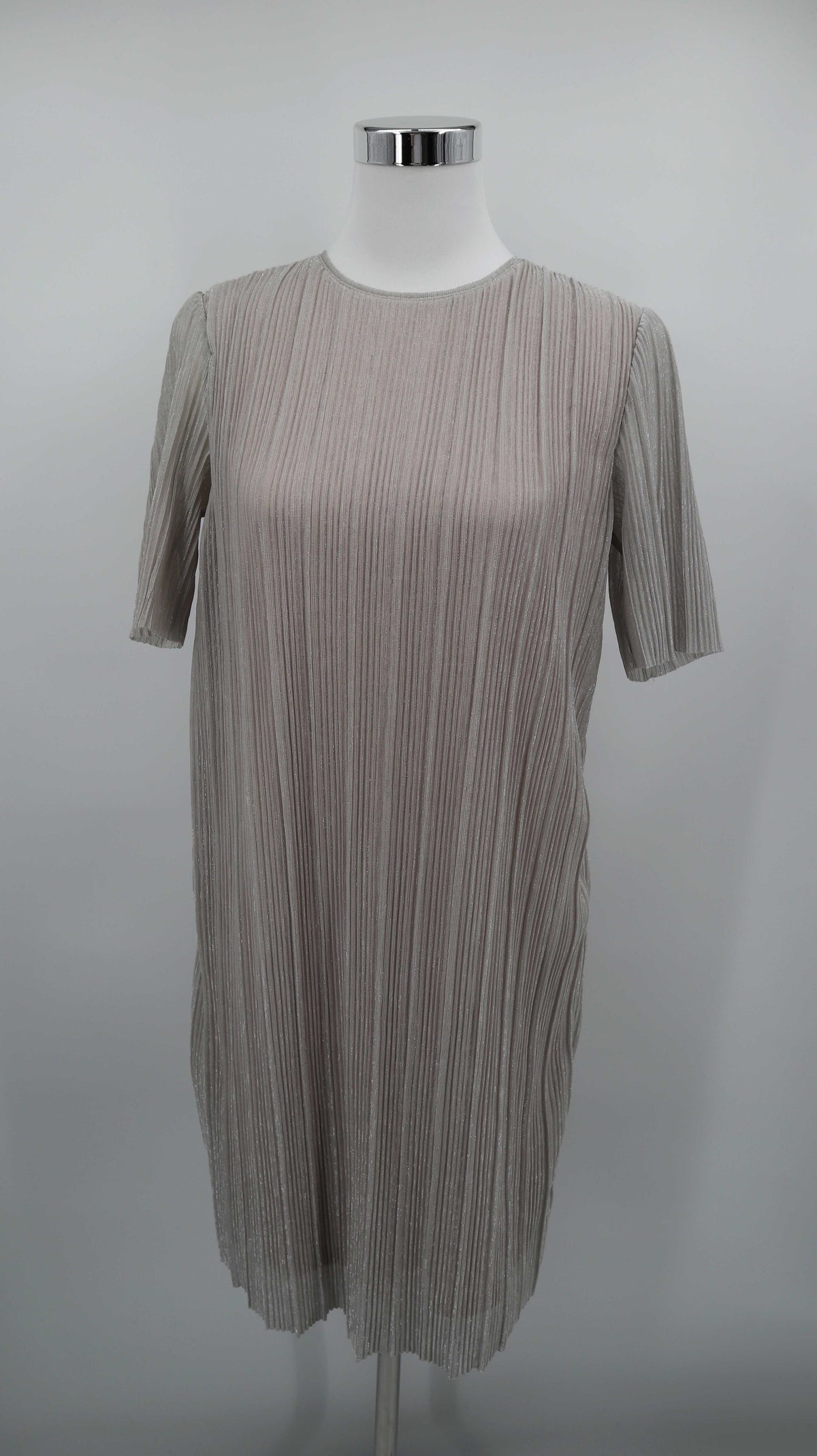 Selected Femme Kleid Midi Midikleid Silber 36 S Metallic