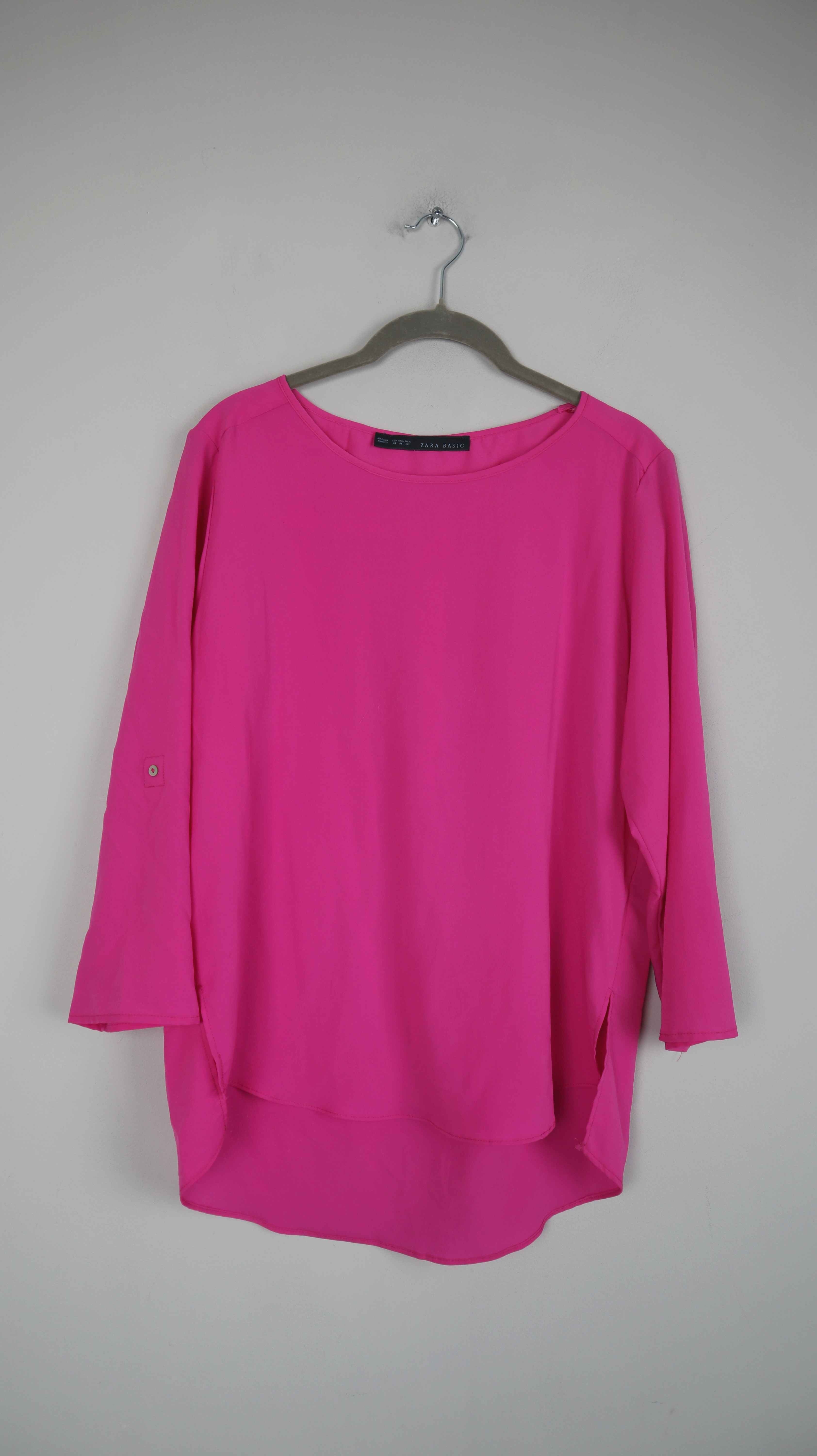 Zara Bluse Pink basic Hemd 38 M einfarbig Shirt Oberteil