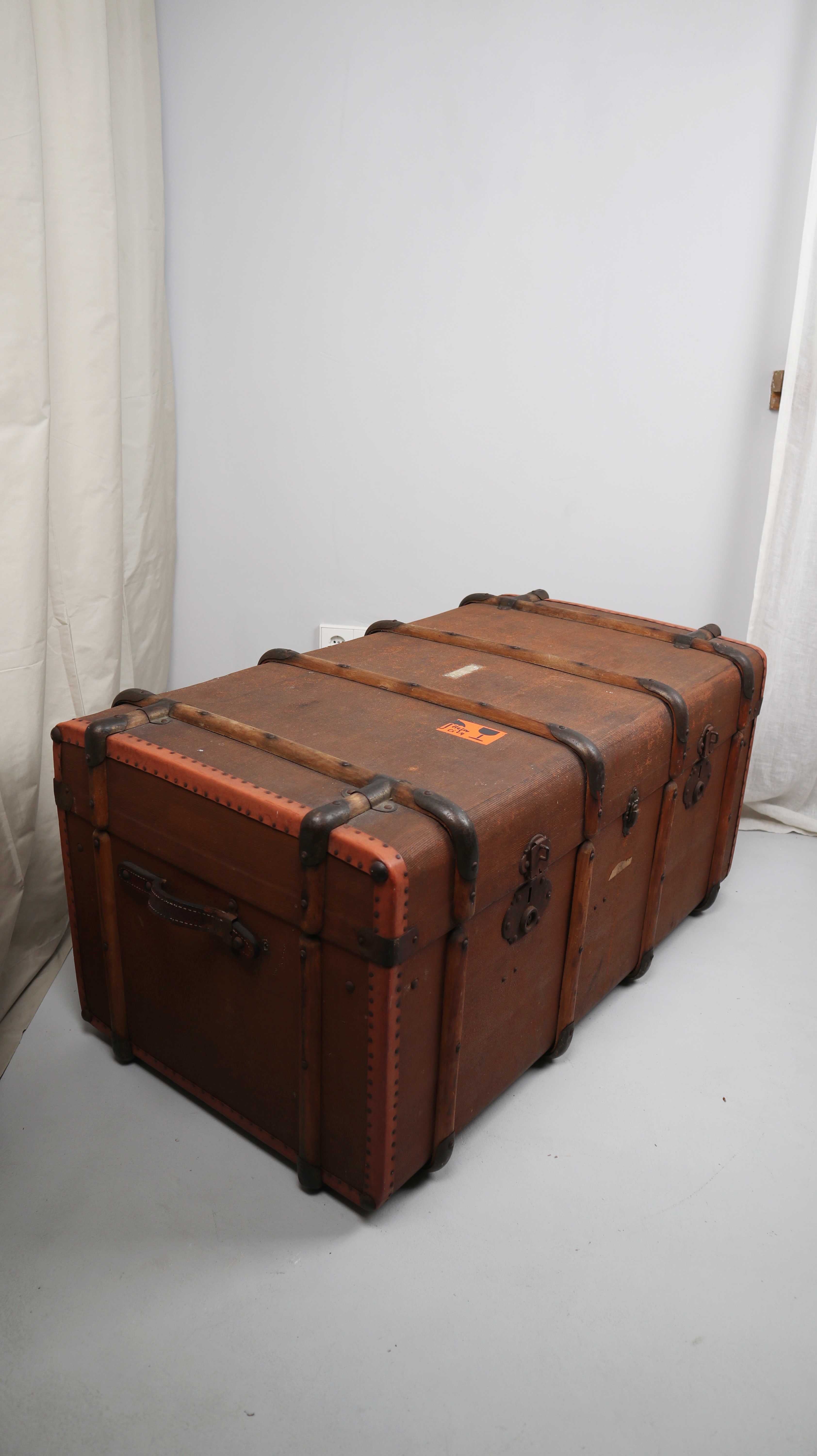 Überseekoffer Koffer Couchtisch Tisch Braun Nostalgie Reisekoffer Truhe