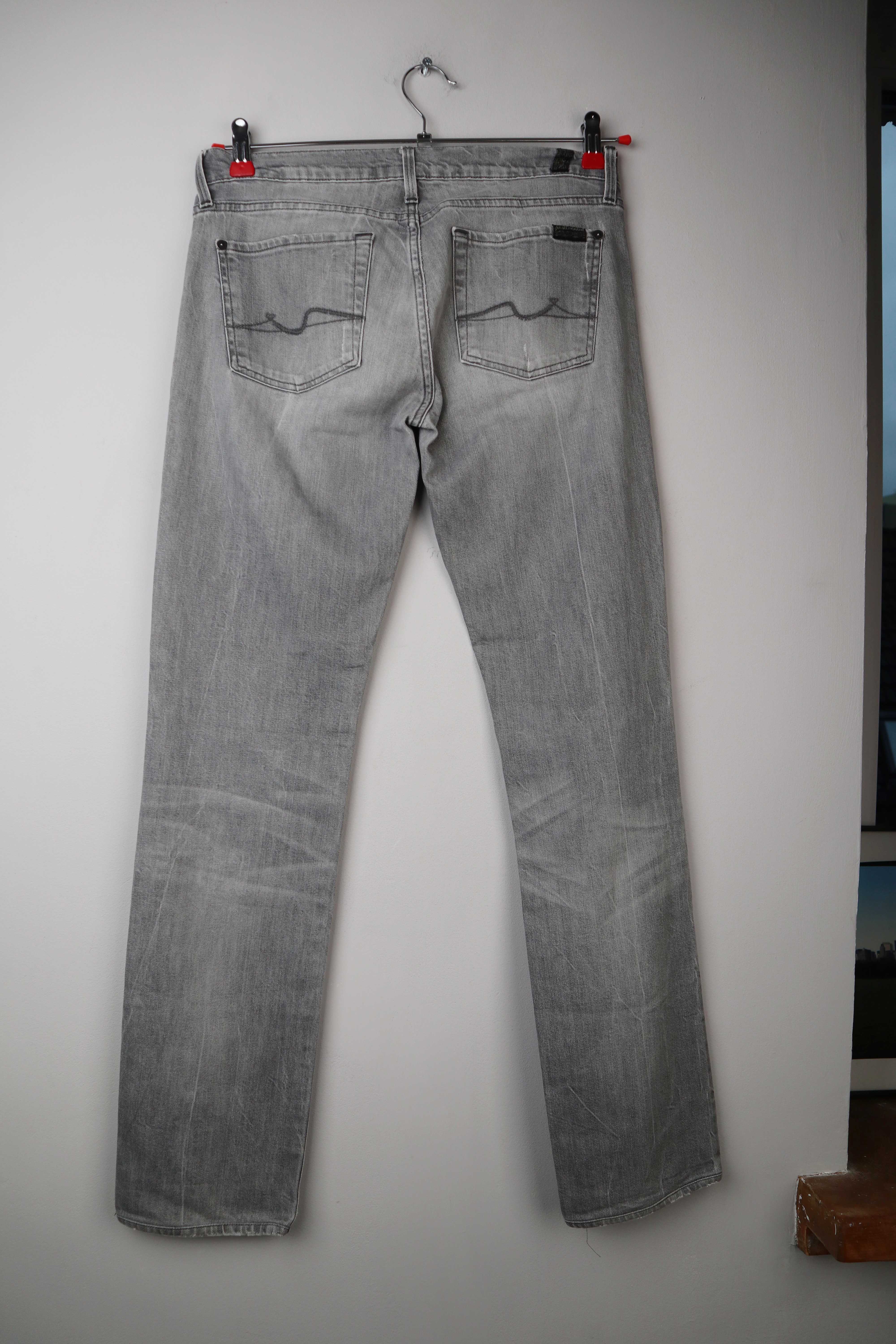 7 for all mankind Hose Jeans grau Röhrenhose slim 29 38 M 40 L