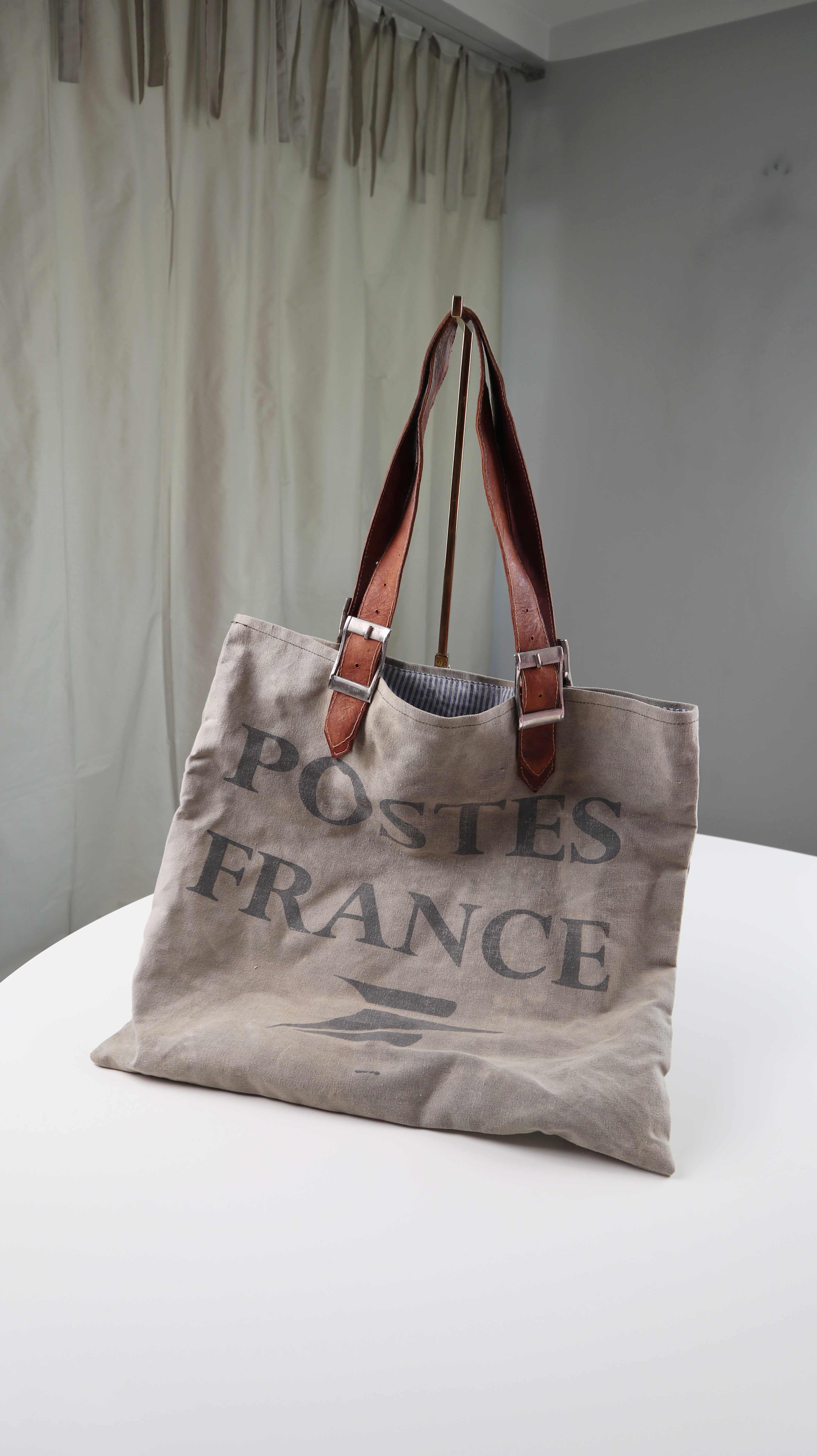 Post de France Tasche Schultertasche Tragetasche Beutel recycelt Braun