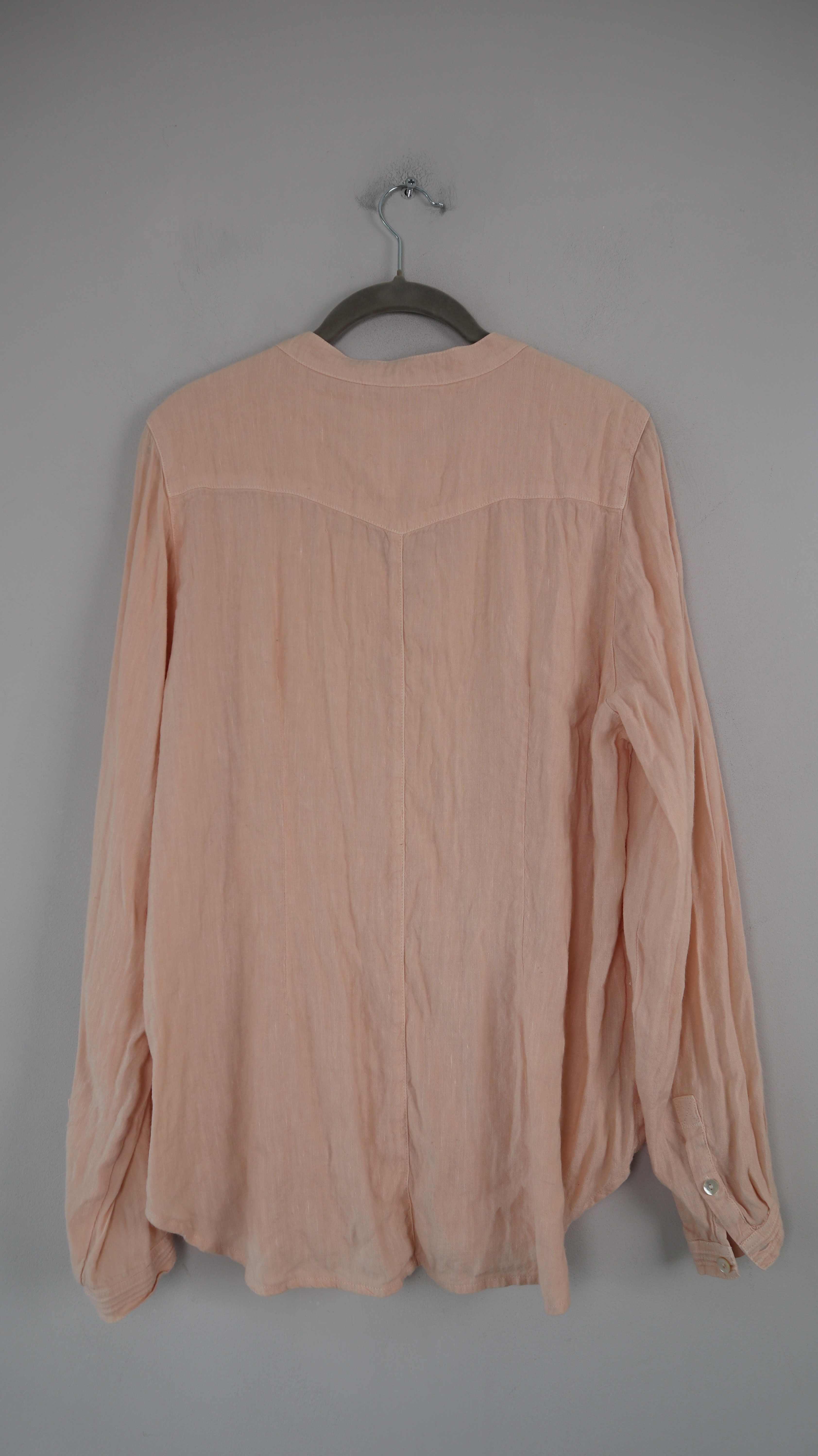 Deerberg Bluse rosa Hemd Shirt 38 M Leinen Leinenbluse Altrosa