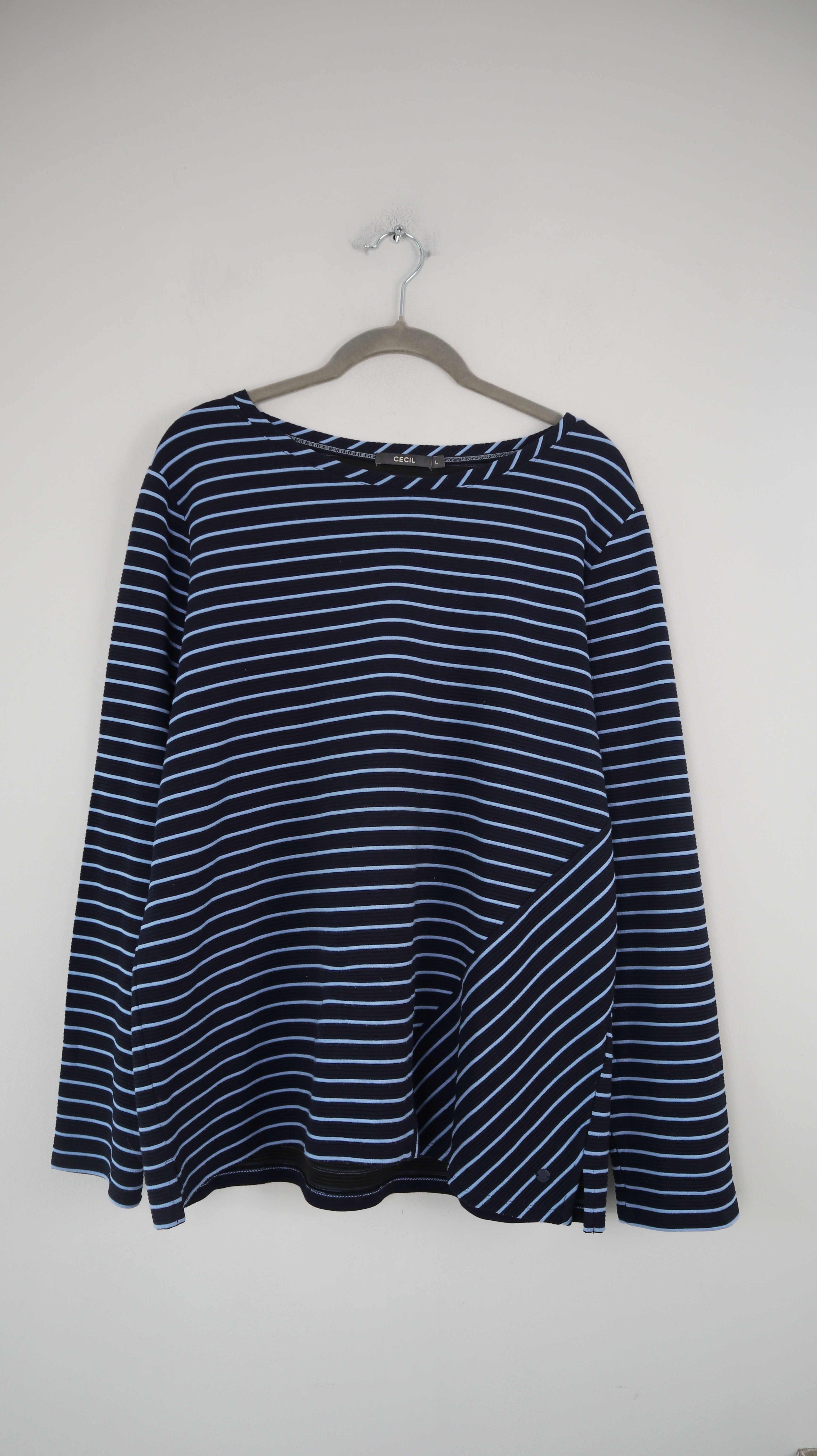 Cecil Longsleeve Blau dunkelblau Shirt gestreift 40 L