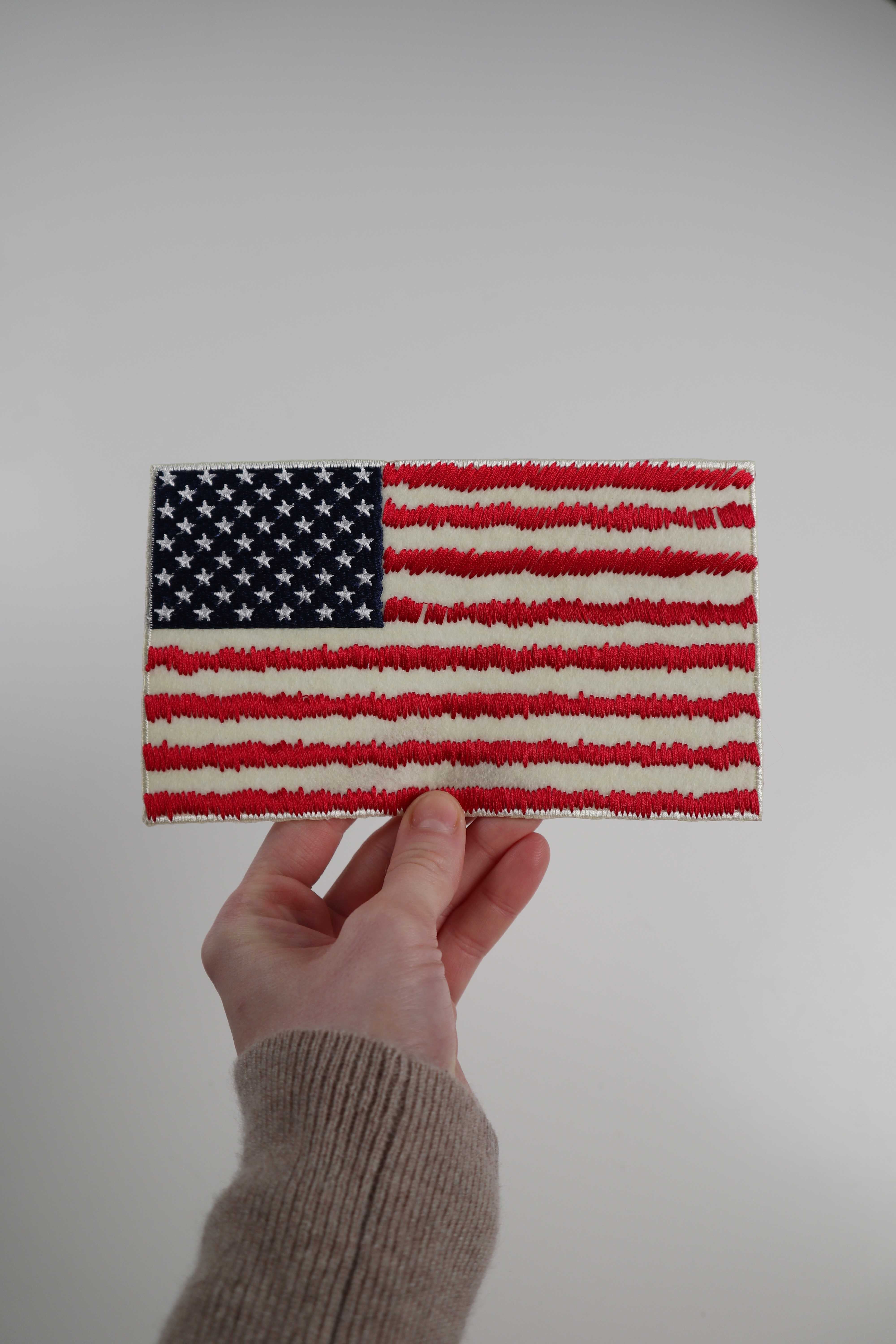 Patch Aufnäher Amerika amerikanische Flagge Bügelbild groß USA