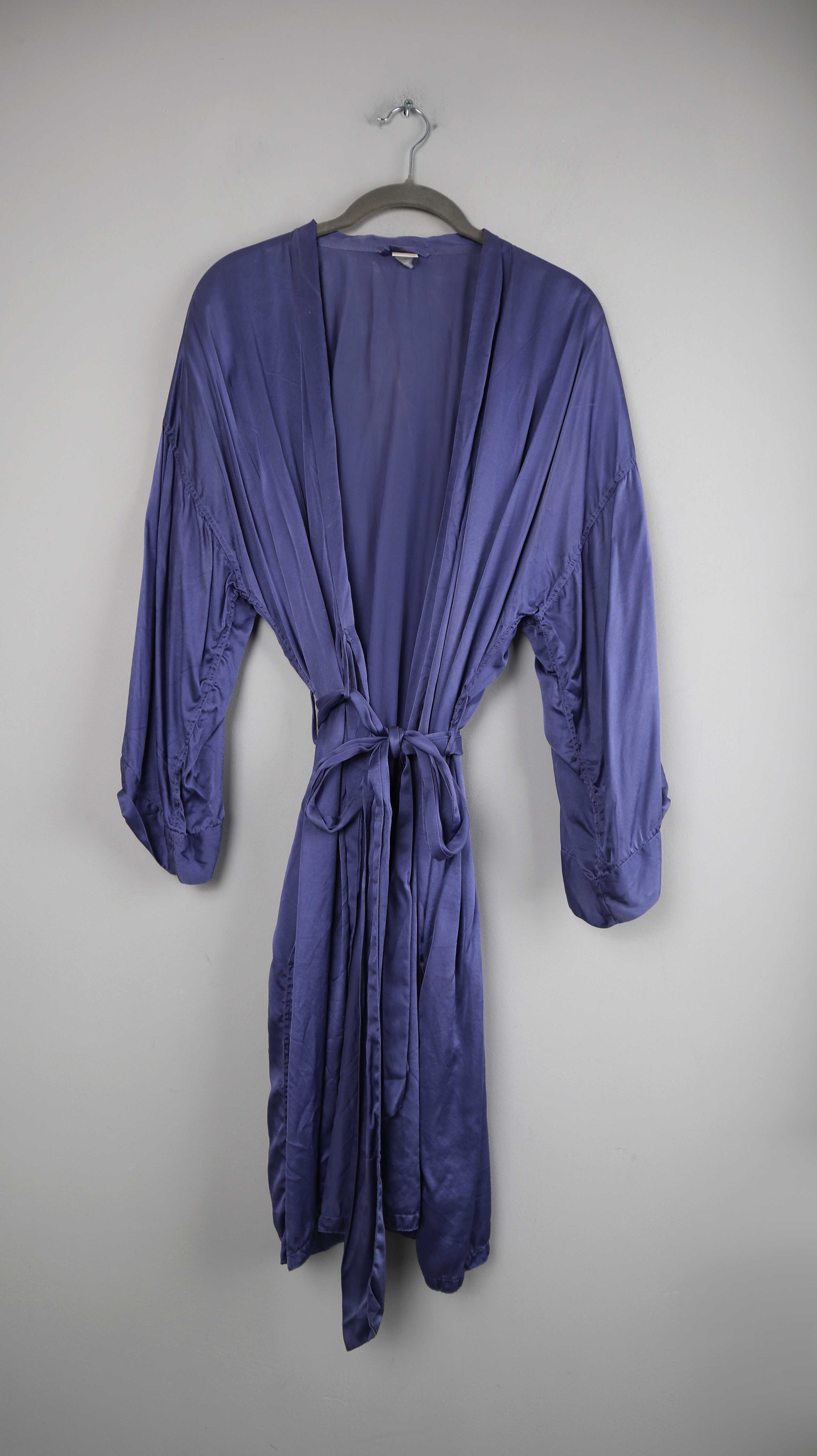 Palmers Mantel Seidenmantel blau Bademantel Einheitsgröße Silk Morgenmantel