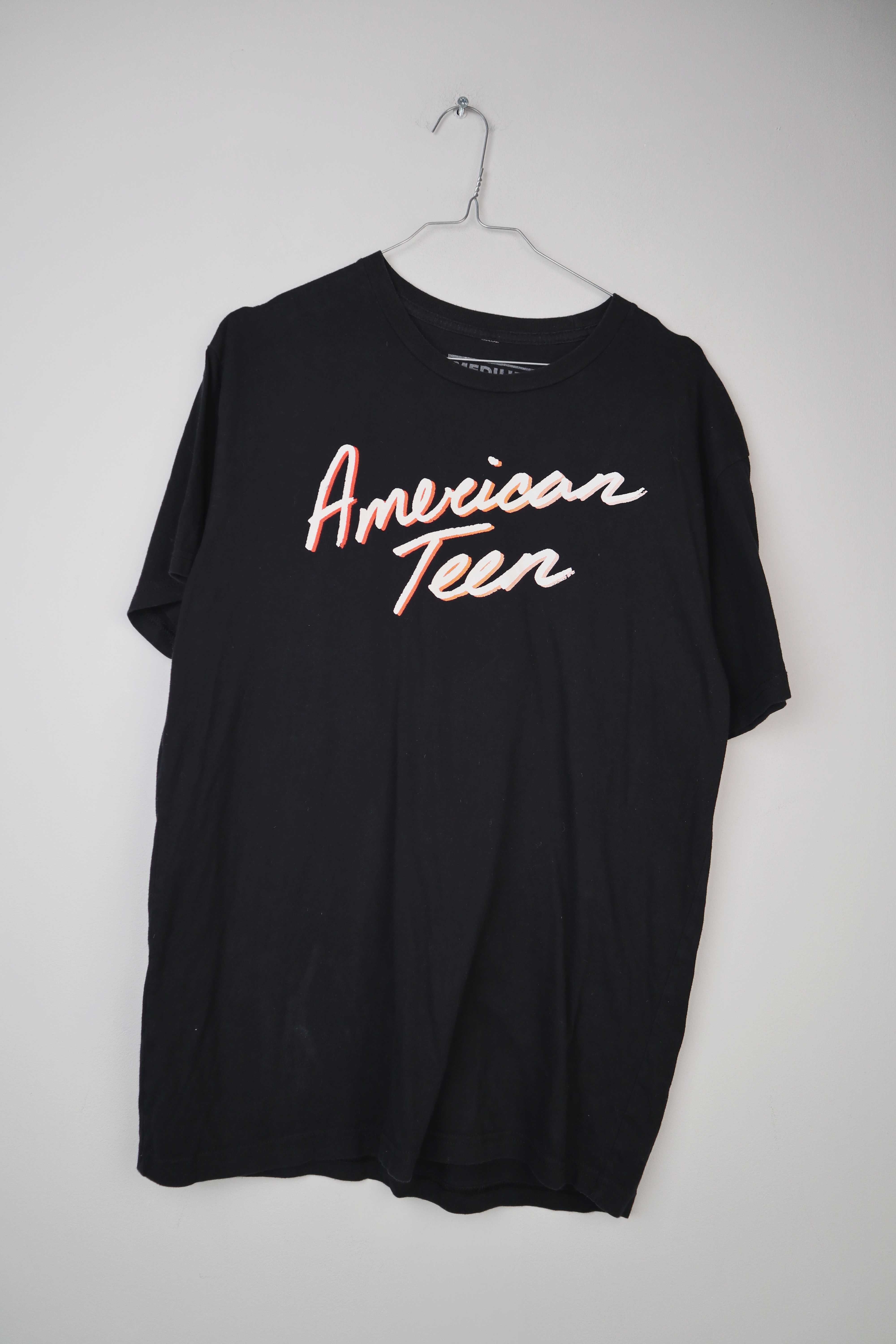 American Teen Shirt basic schwarz Print 38 M bedruckt T-Shirt