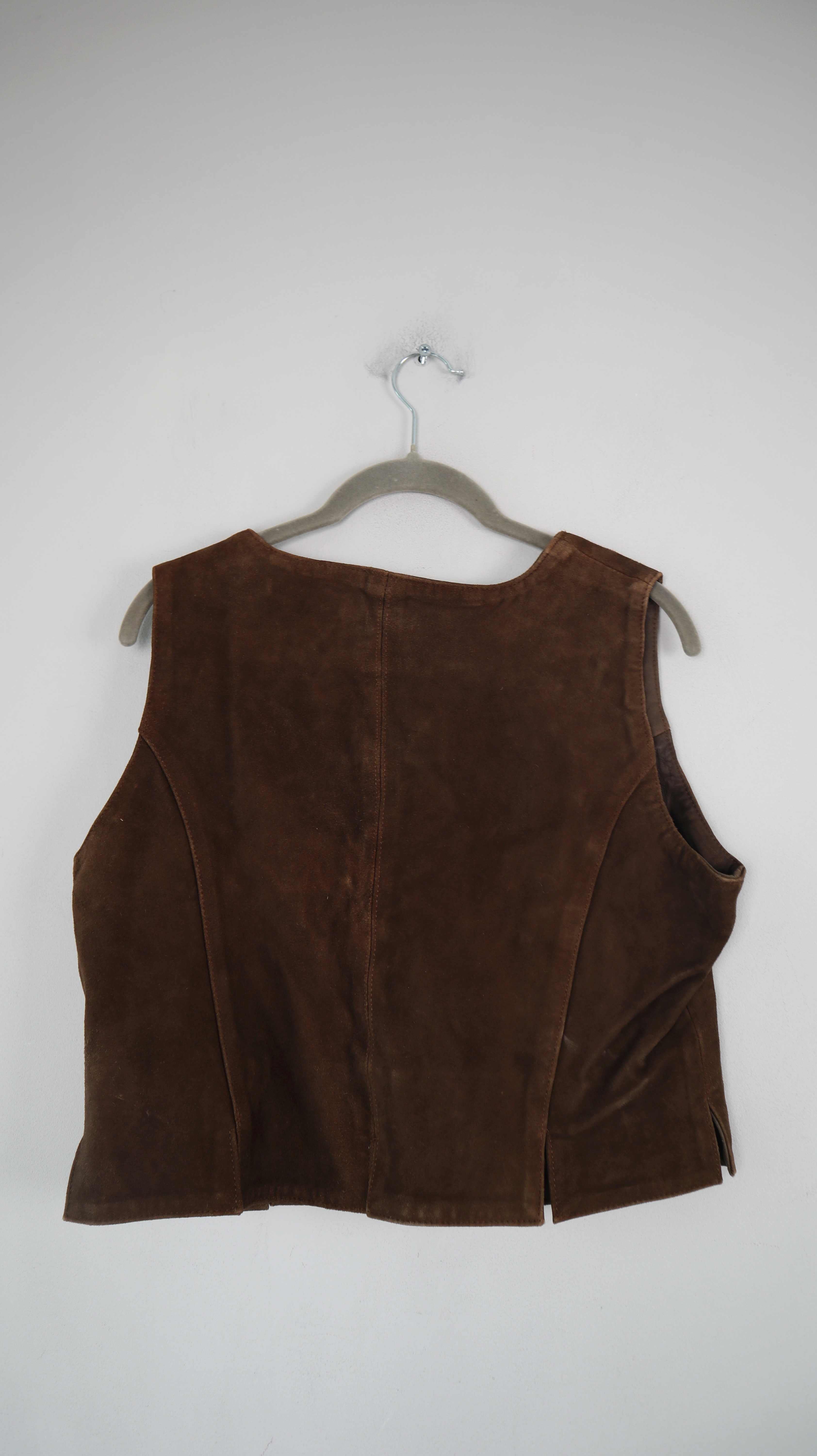 Your 6th Sense Lederweste Weste braun geknöpft Oktoberfest Wiesn 38 M