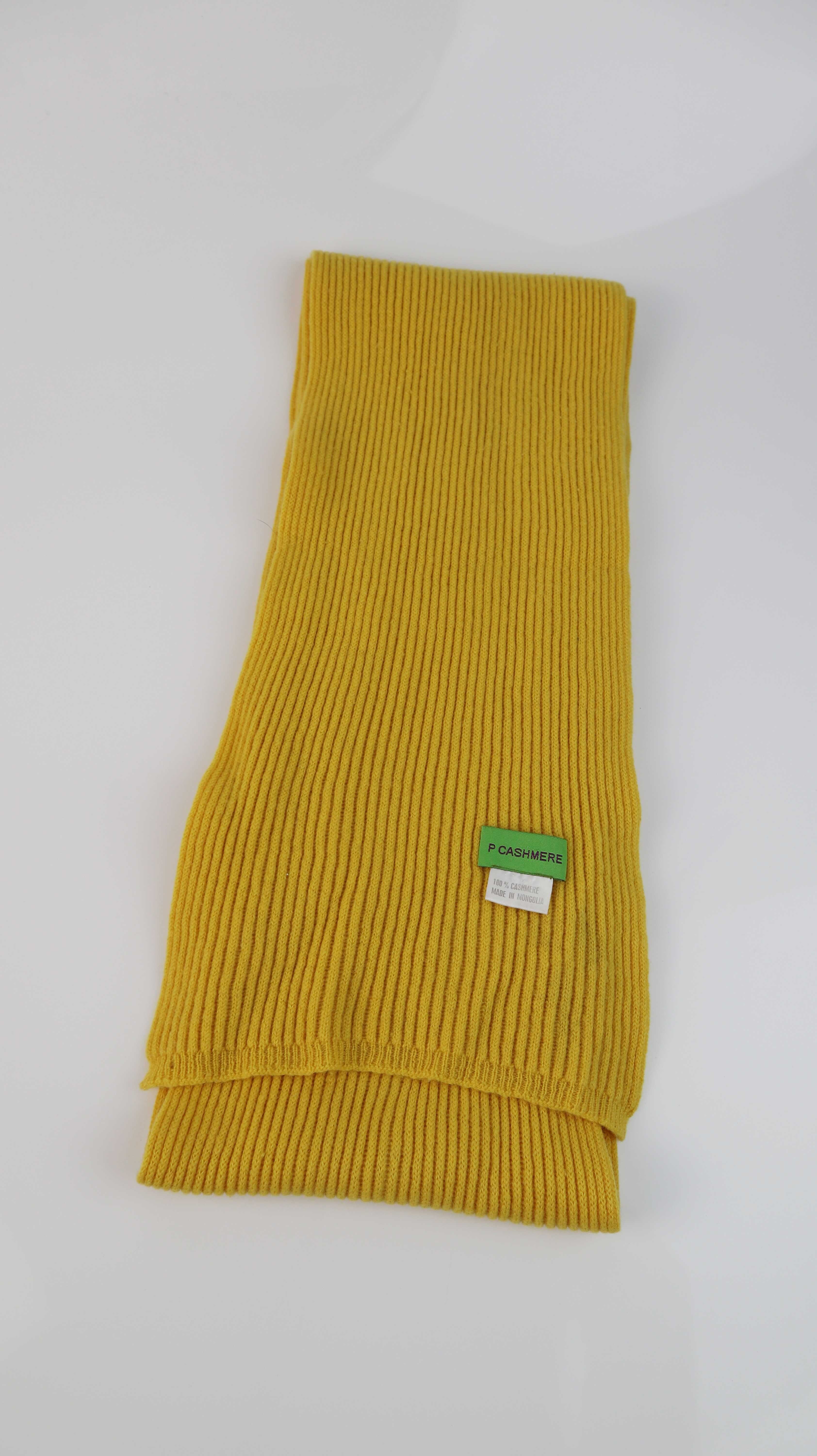 P Cashmere Schal gelb ripped Strickschal