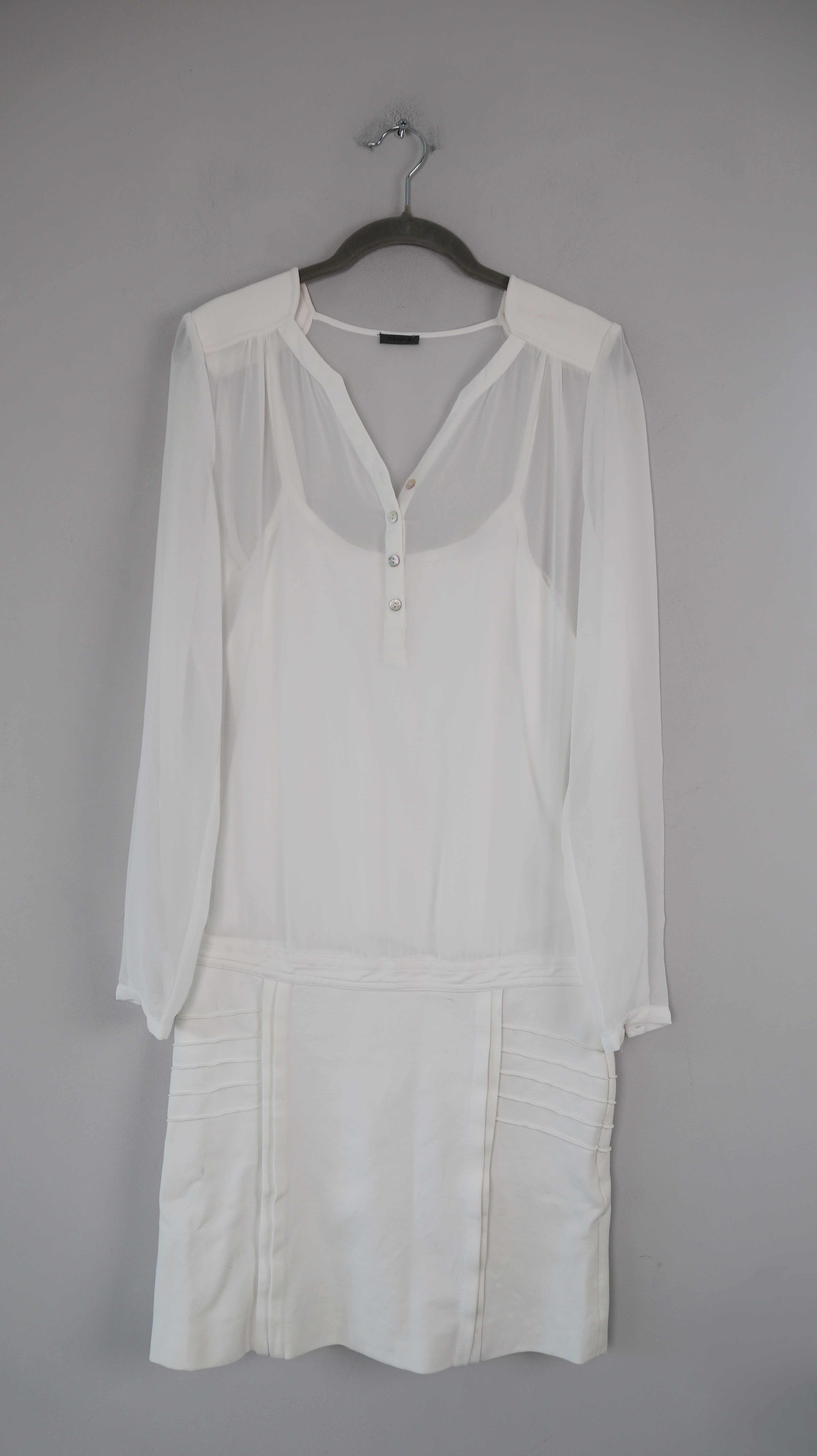 Sienna Kleid Weiß Midi Midikleid 34 XS Sommerkleid