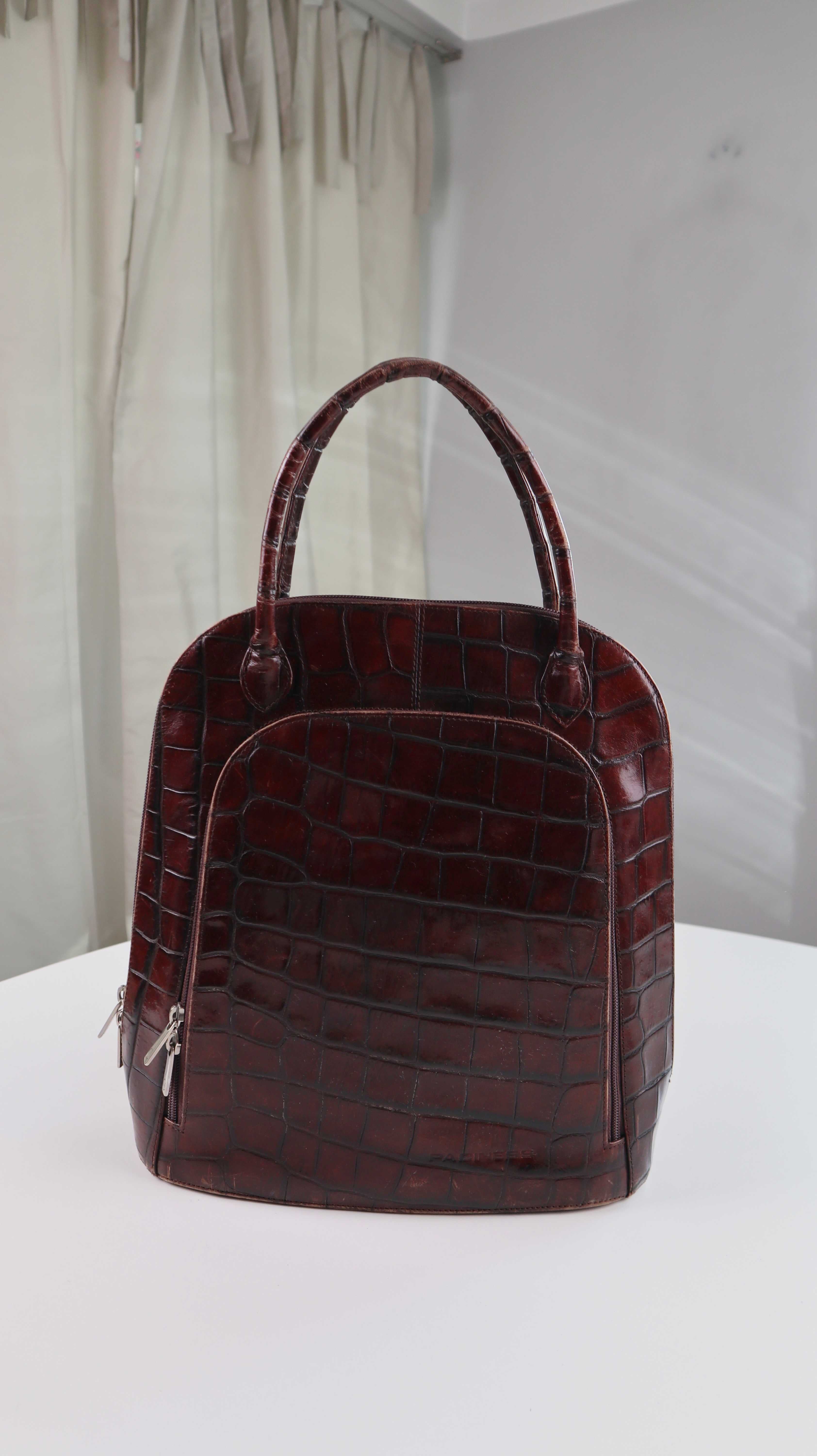 Paciness Rucksack Braun Lederrucksack Tasche Shopper Tragetasche