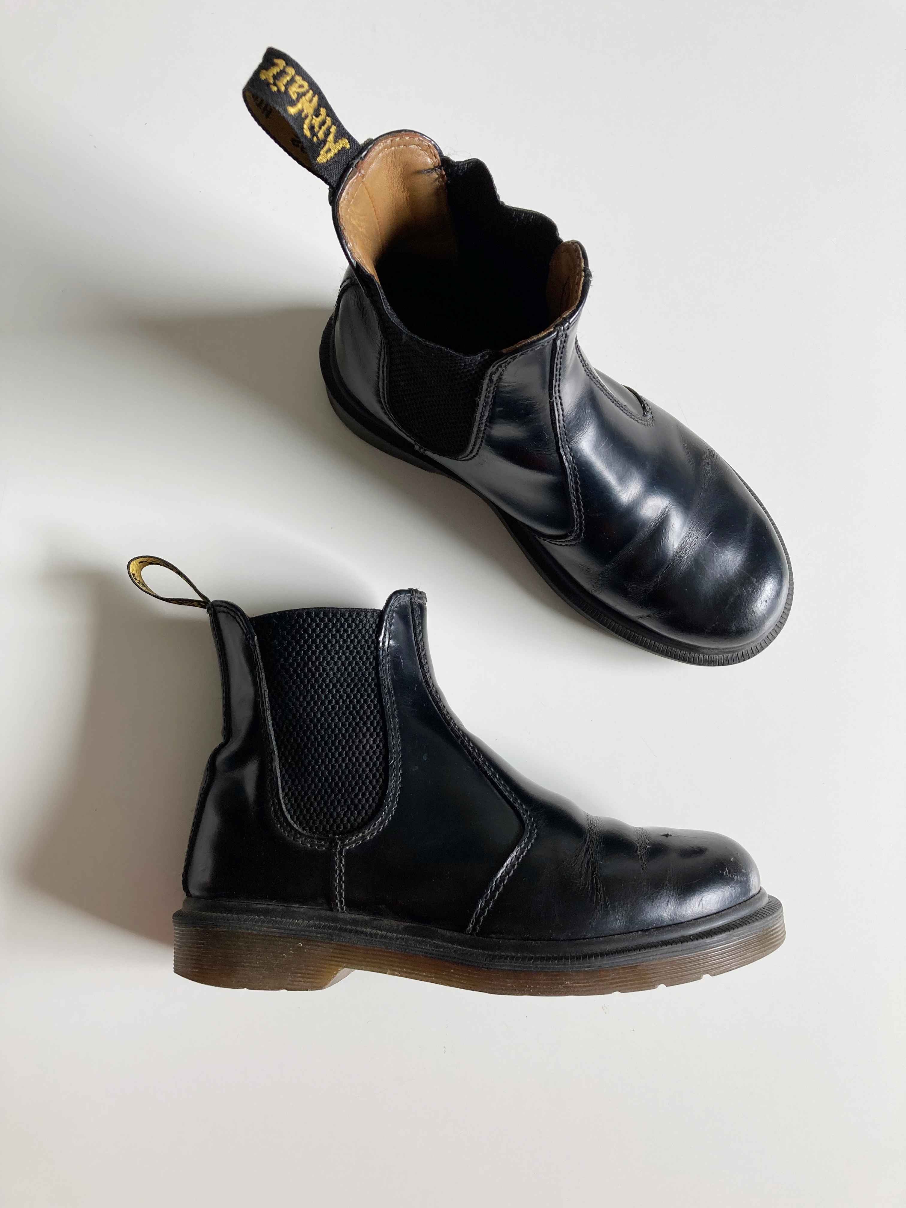 Dr. Martens Stiefeletten Stiefel 36 schwarz Chelsea Boots Reitstiefel