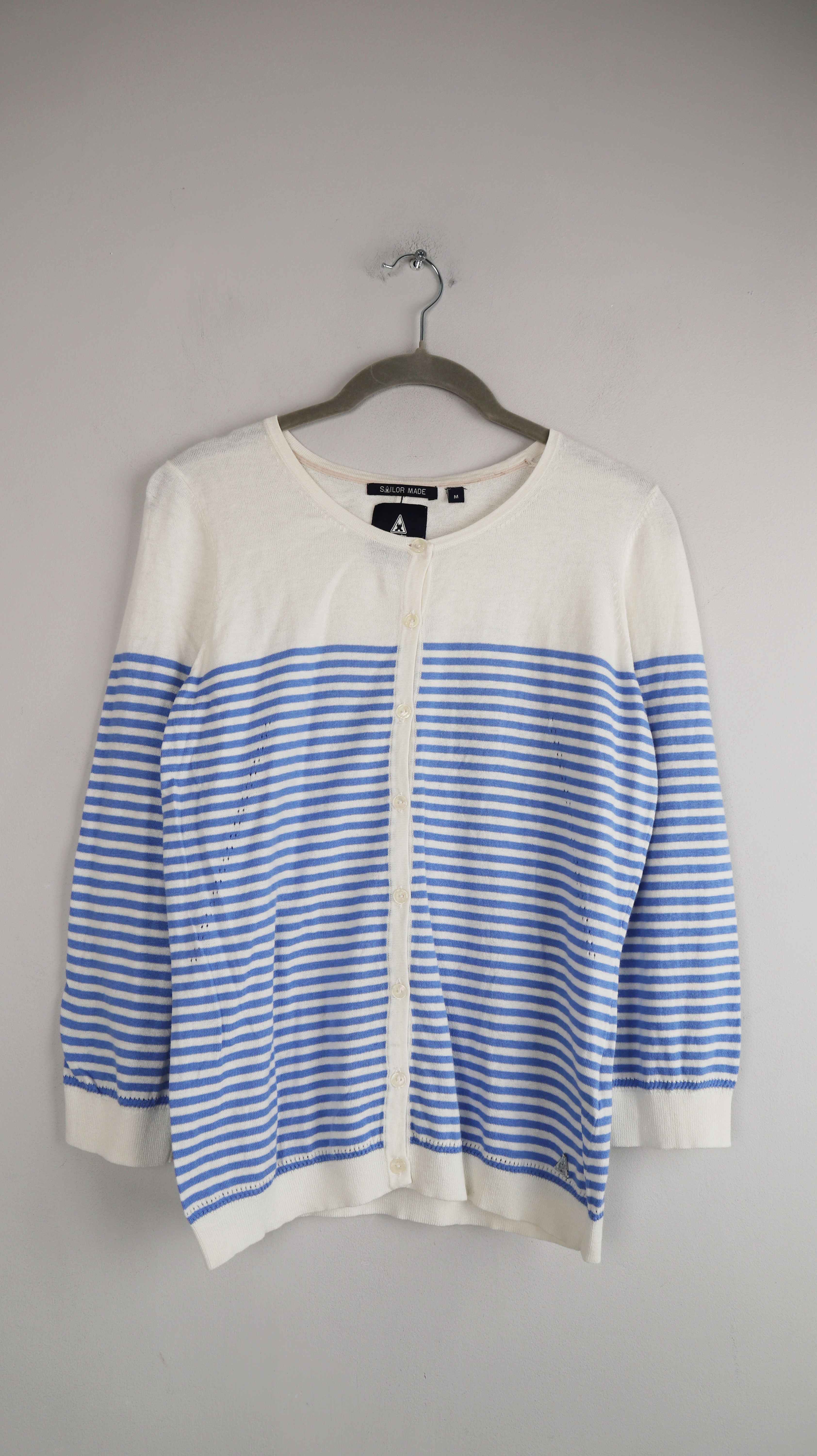 Gaastra Strickjacke blau weiß Cardigan 38 M Sailor Made gestreift