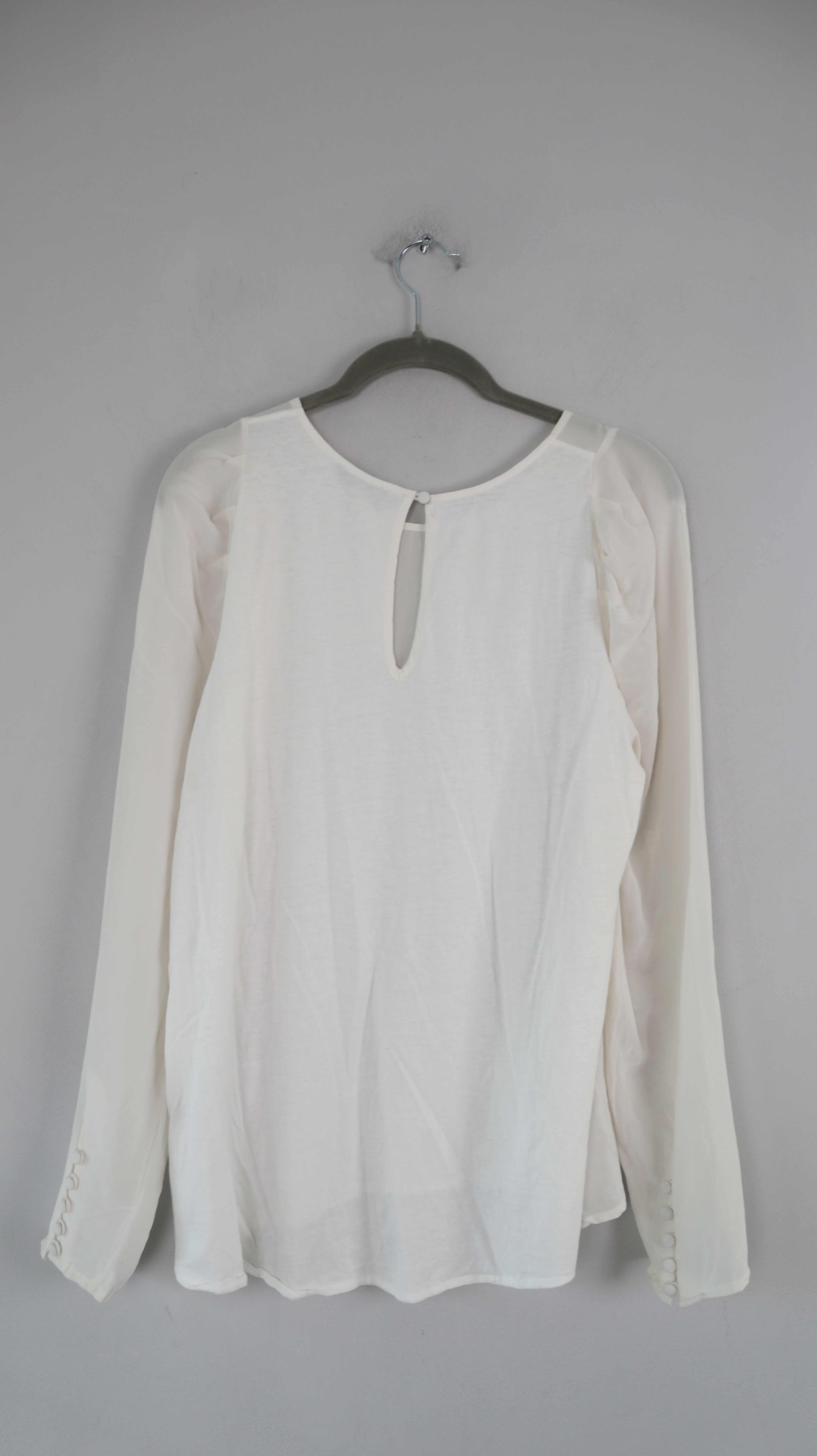 Massimo Dutti Bluse weiß 38 M basic Shirt Oberteil