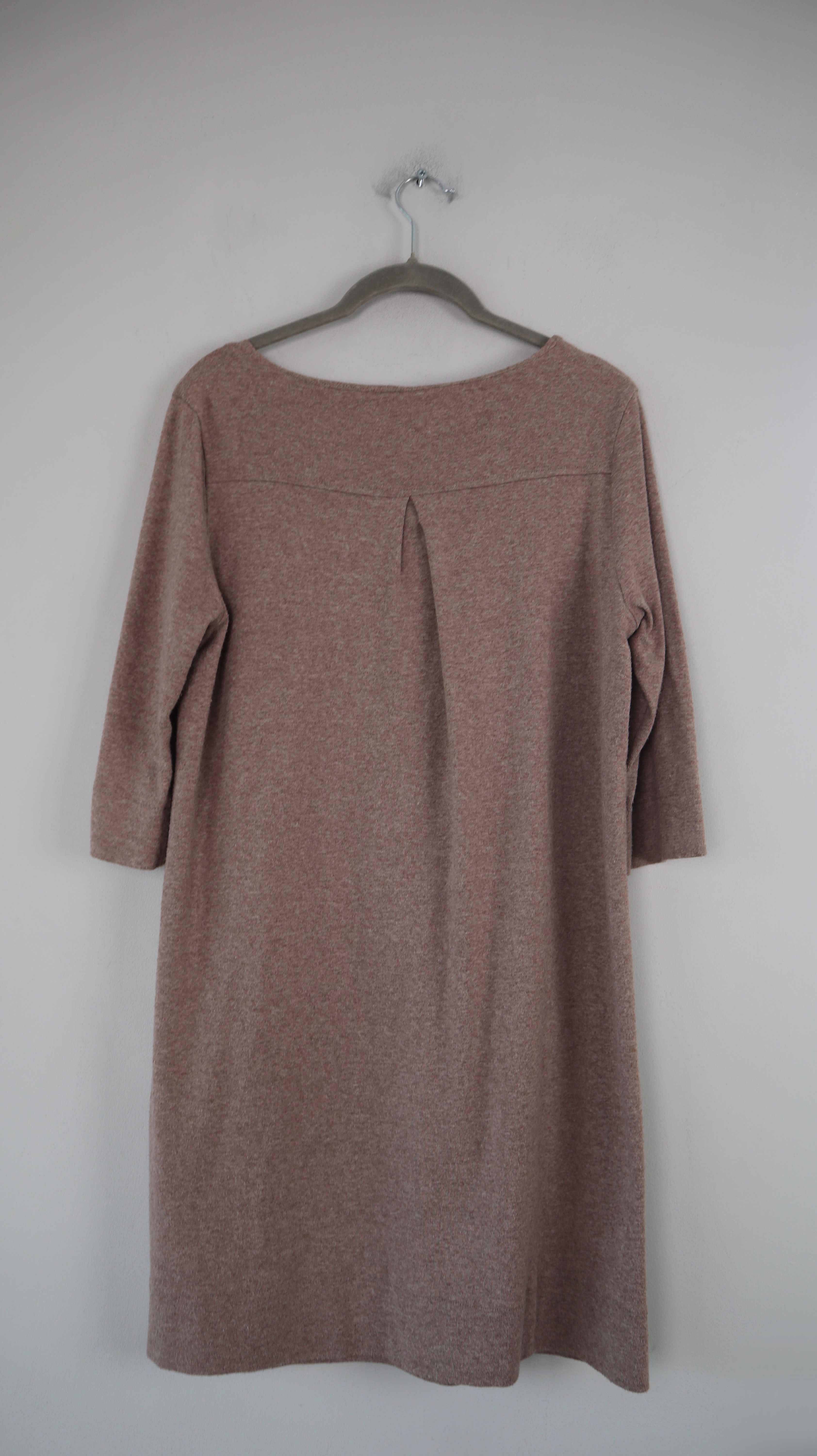 Karla Kleid 38 M braun Midi Midikleid Strickkleid basic