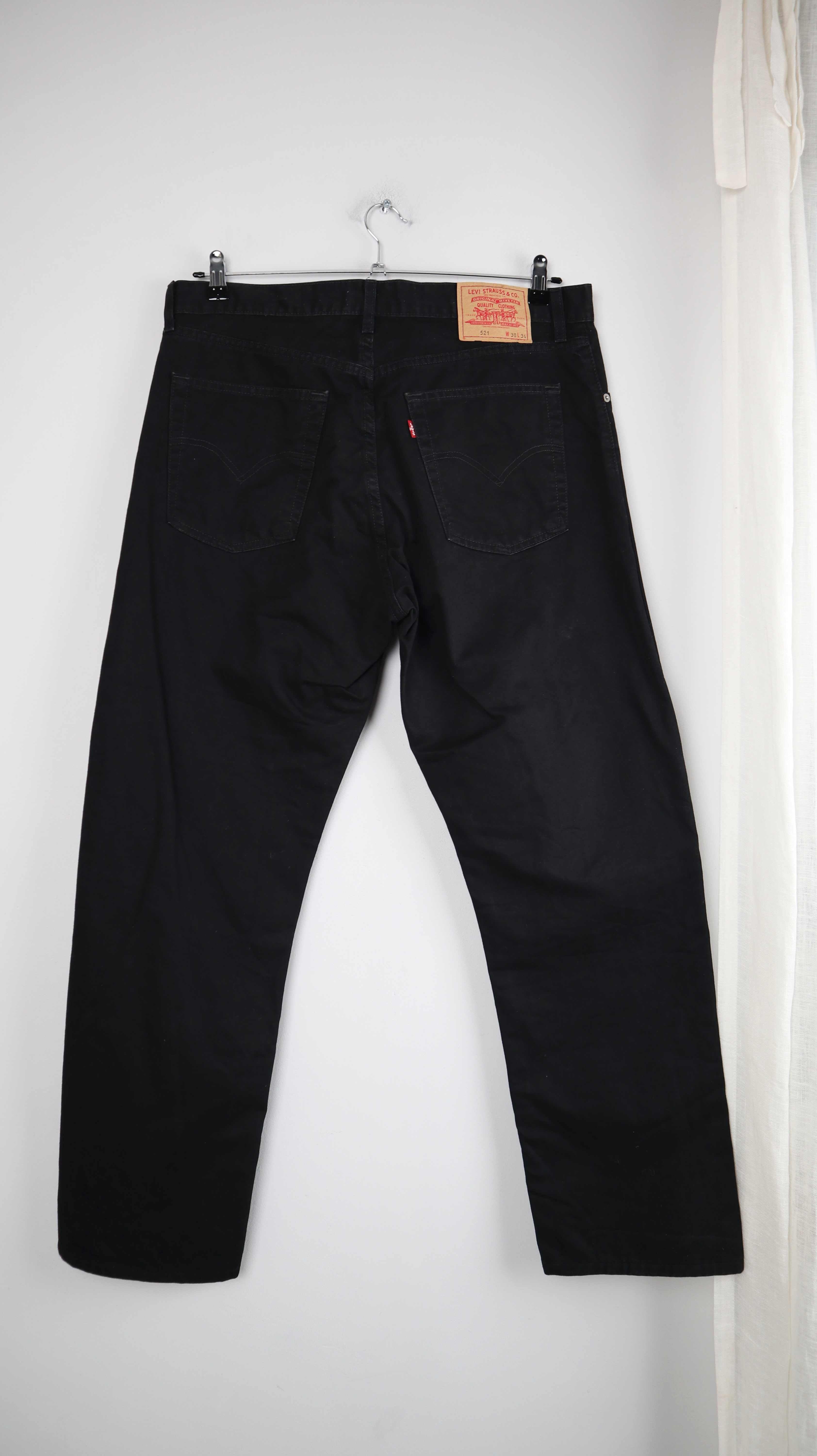 Levis 521 W38 L34 Hose Jeans schwarz straight fit basic einfarbig