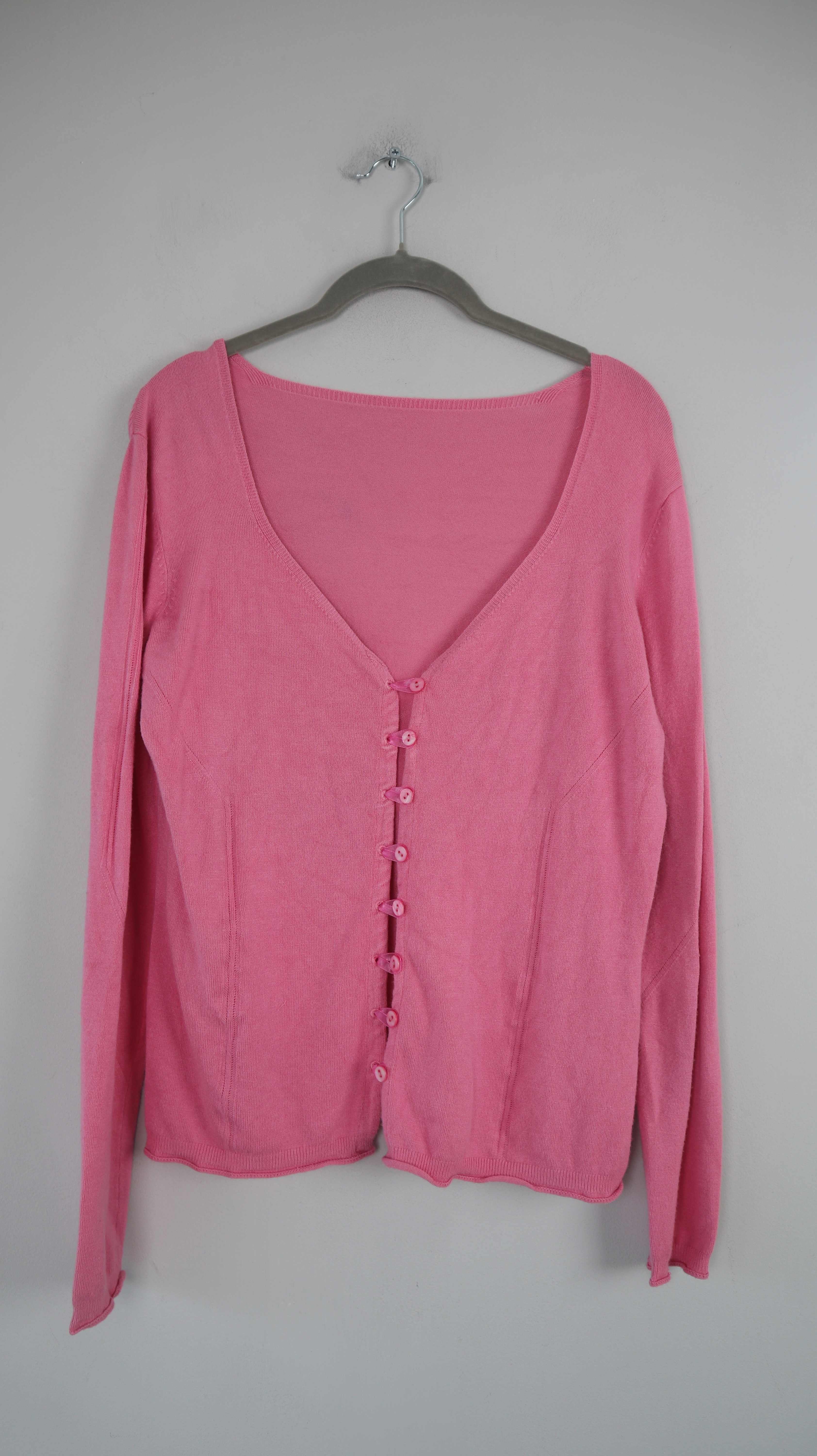 Strickjacke Cardigan rosa 40 L Pink basic geknöpft