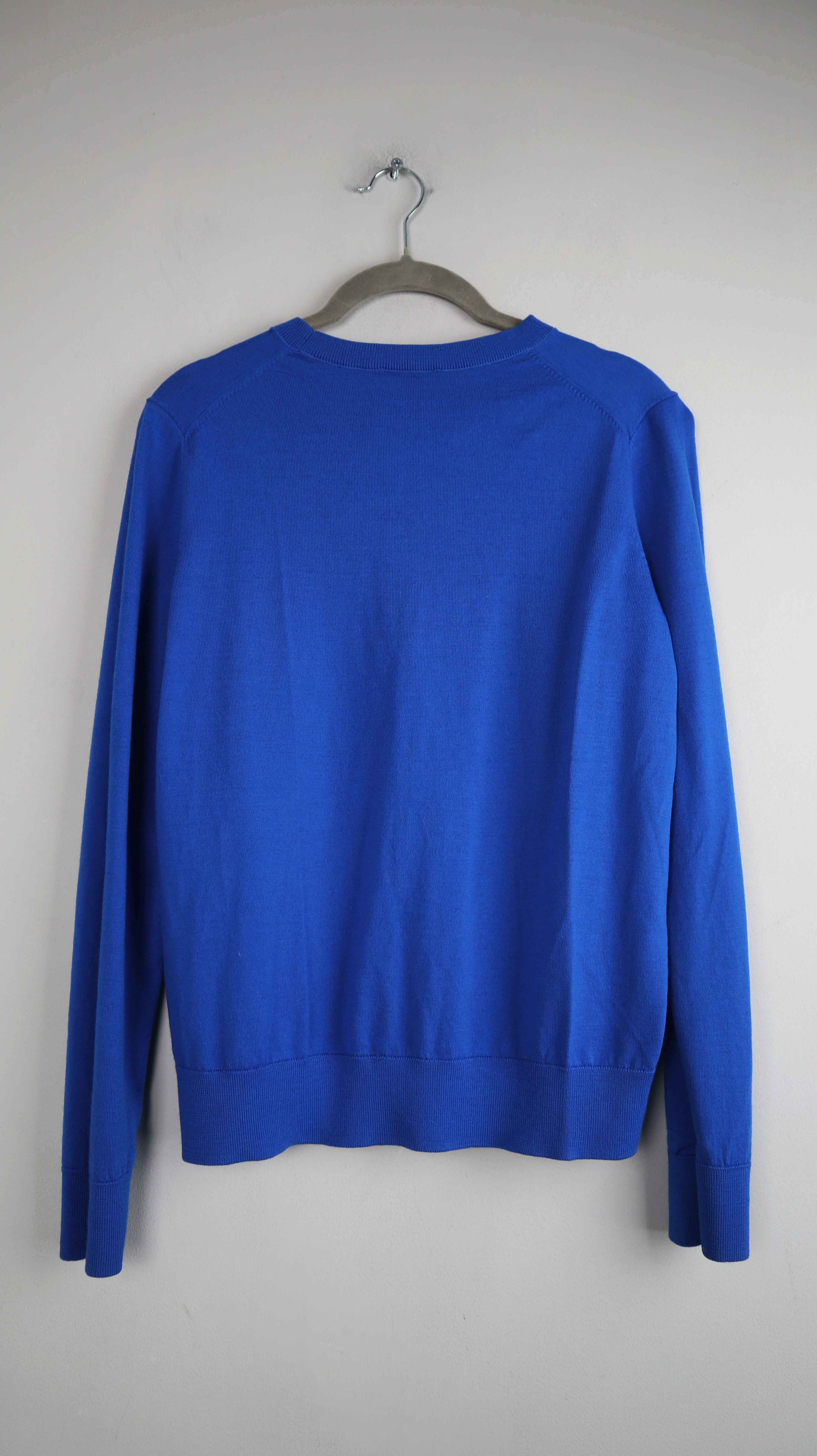COS Pullover Blau dunkelblau 38 M Wolle Wollpullover Sweater basic einfarbig