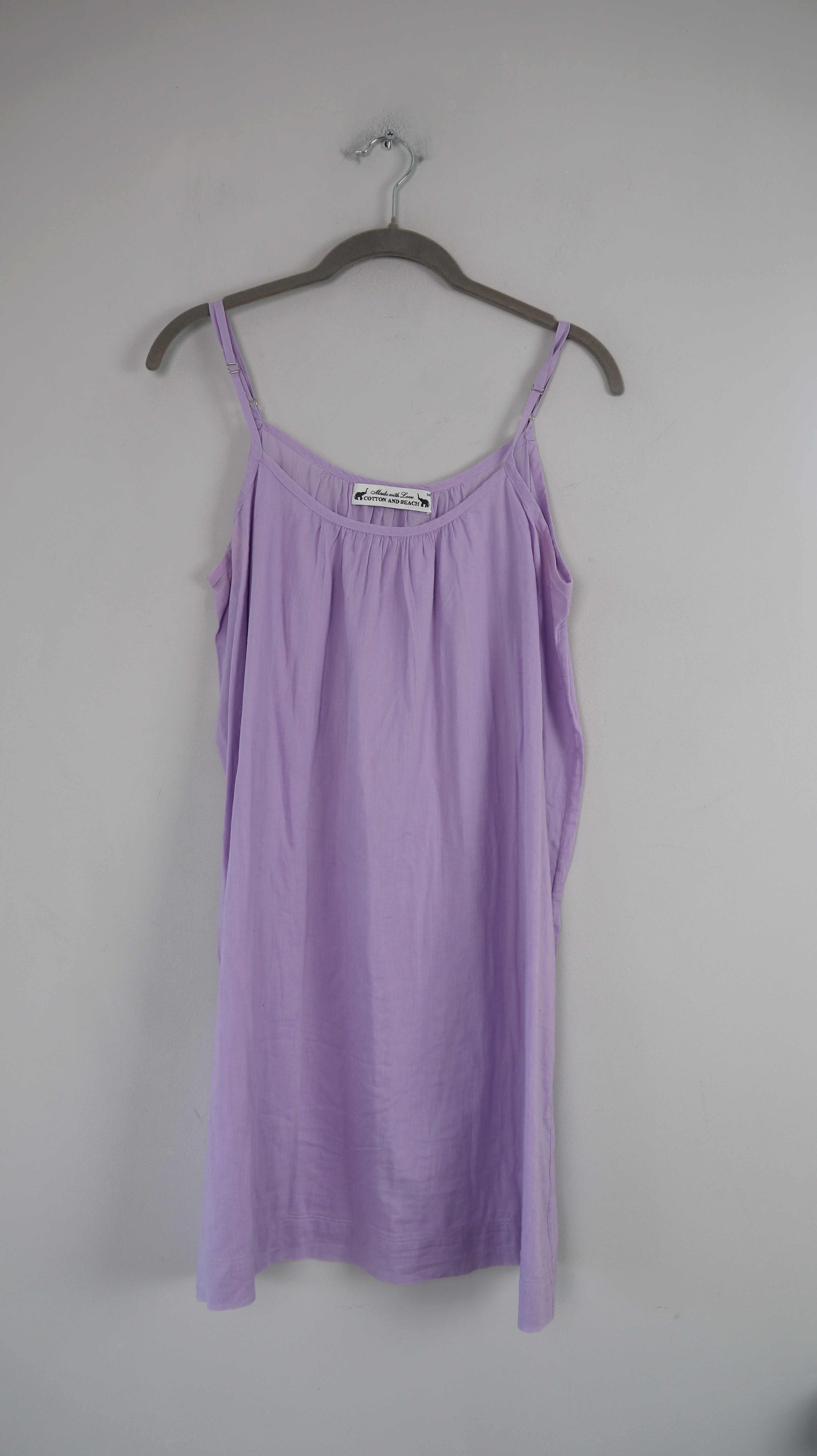 Cotton and Beach Top Shirt Lila Flieder 38 M Oberteil