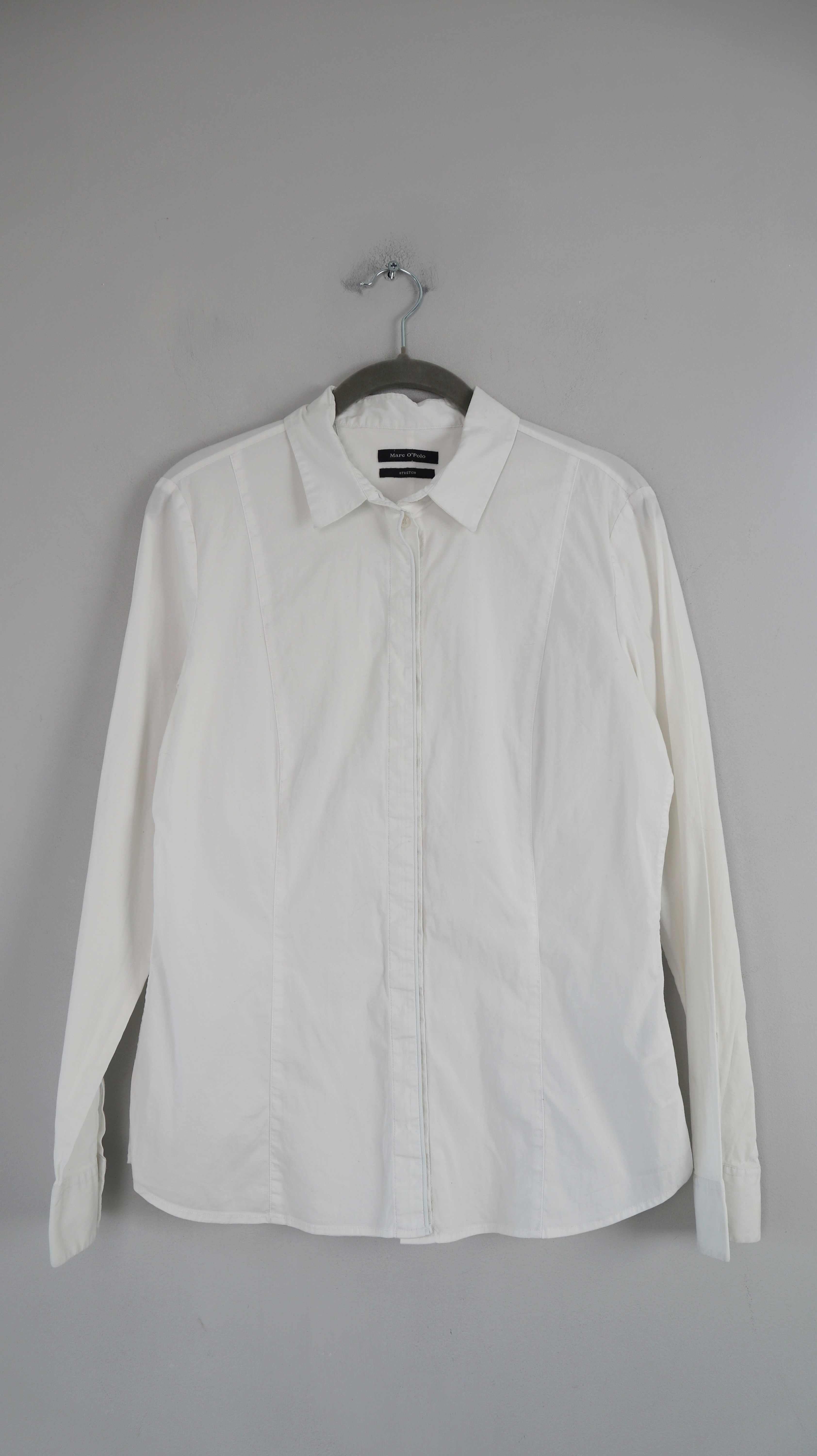 Marc O'Polo Bluse Shirt weiß stretch 40 L basic einfarbig Hemd