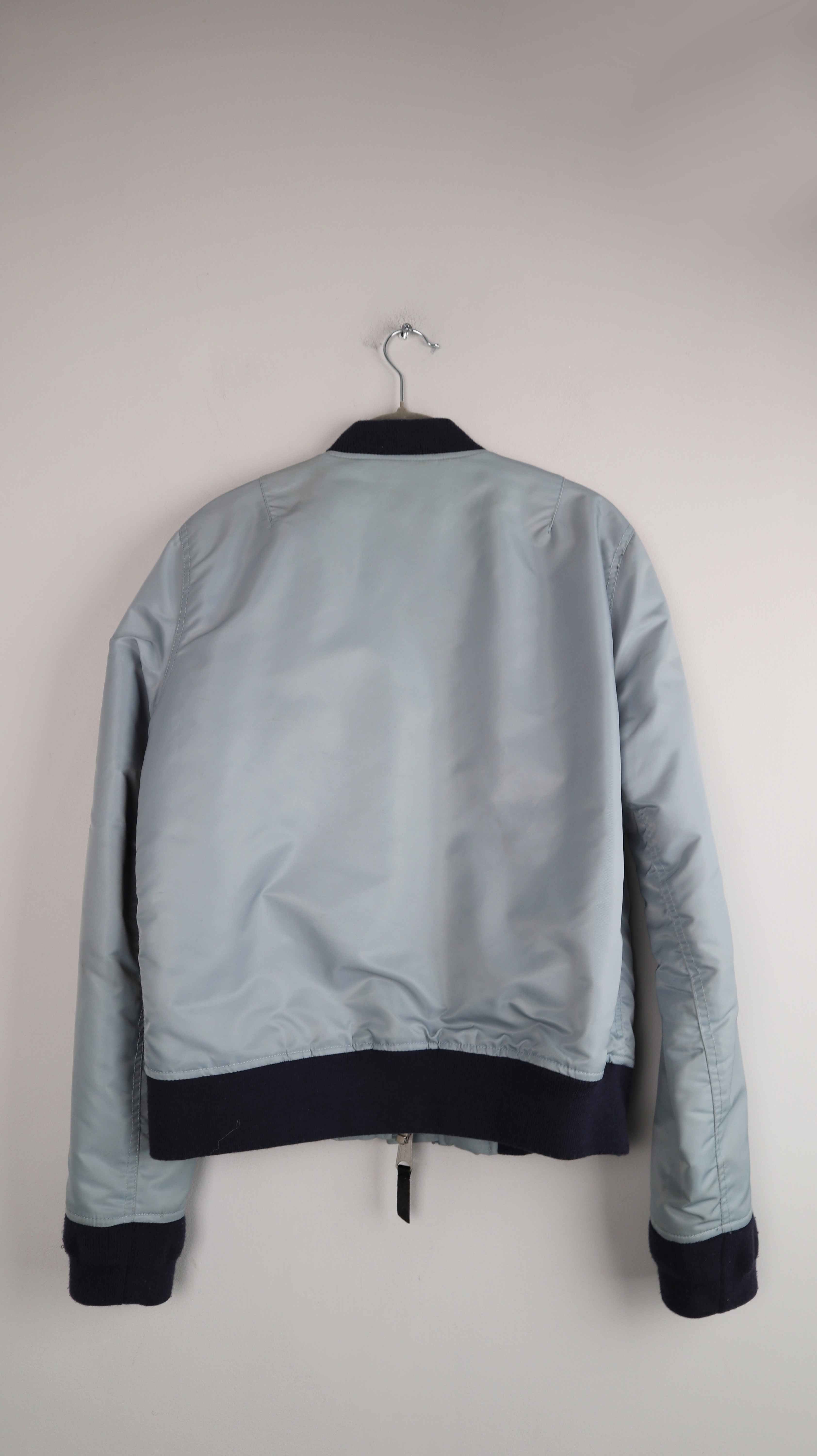 Schott NYC Jacke Blau Hellblau Bomber Bomberjacke 36 S