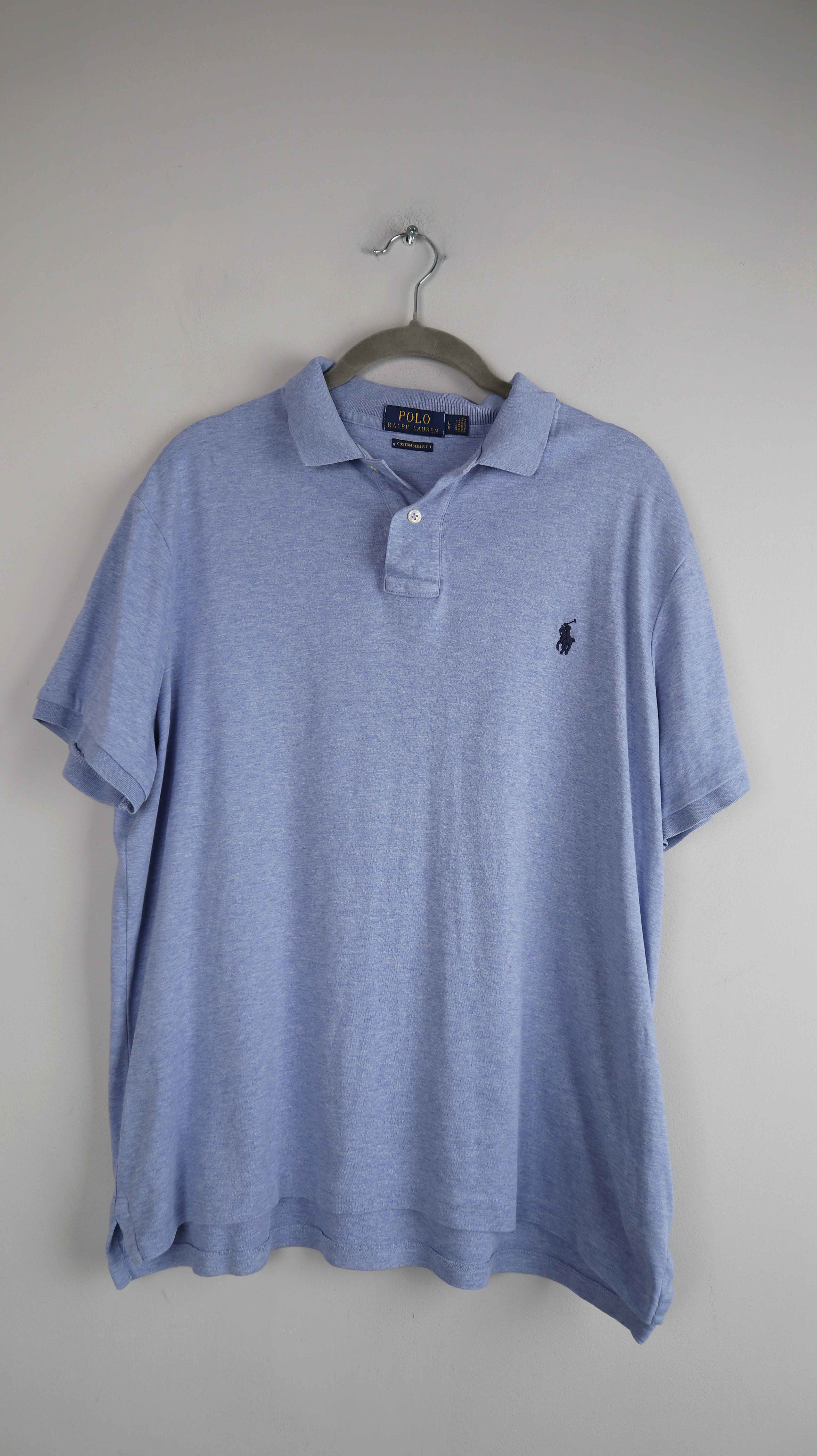 Polo Ralph Lauren Shirt Poloshirt basic L custom fit einfarbig T-Shirt