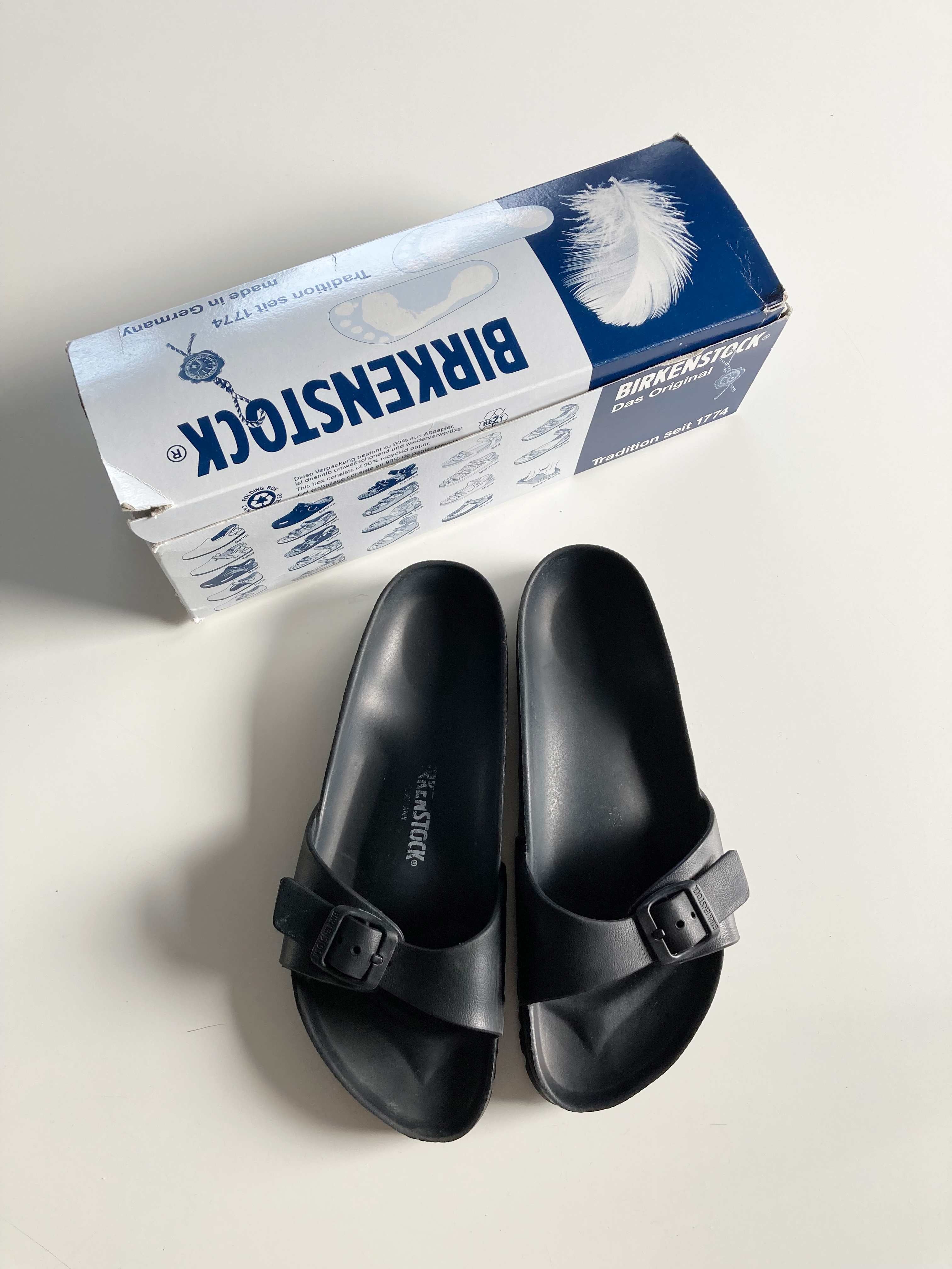 Birkenstock Madrid Slipper schwarz 38 Sandalen Loafer Latschen