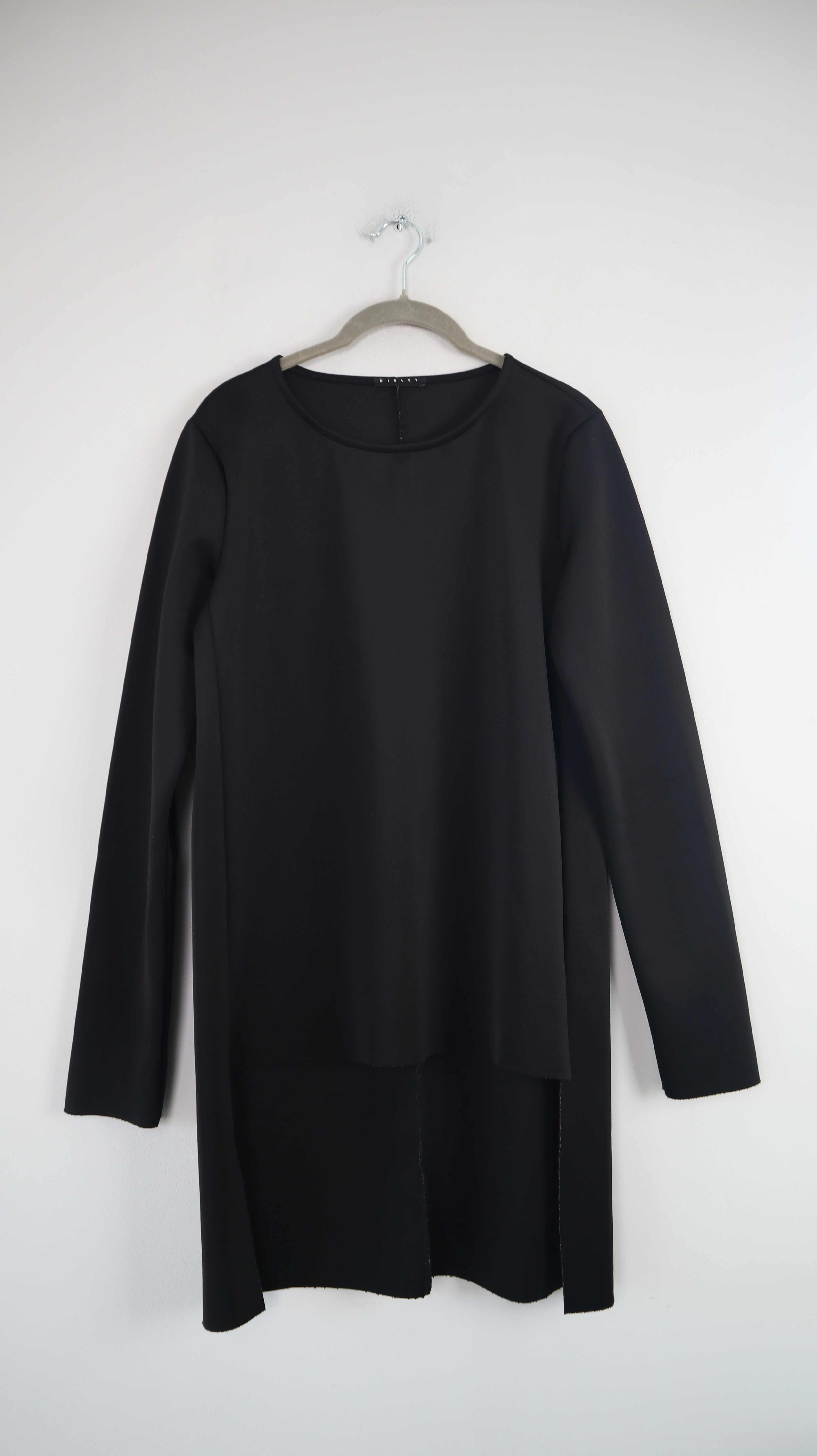 Sisley Kleid Shirt Oberteil schwarz 40 L Cropped Midi Midikleid