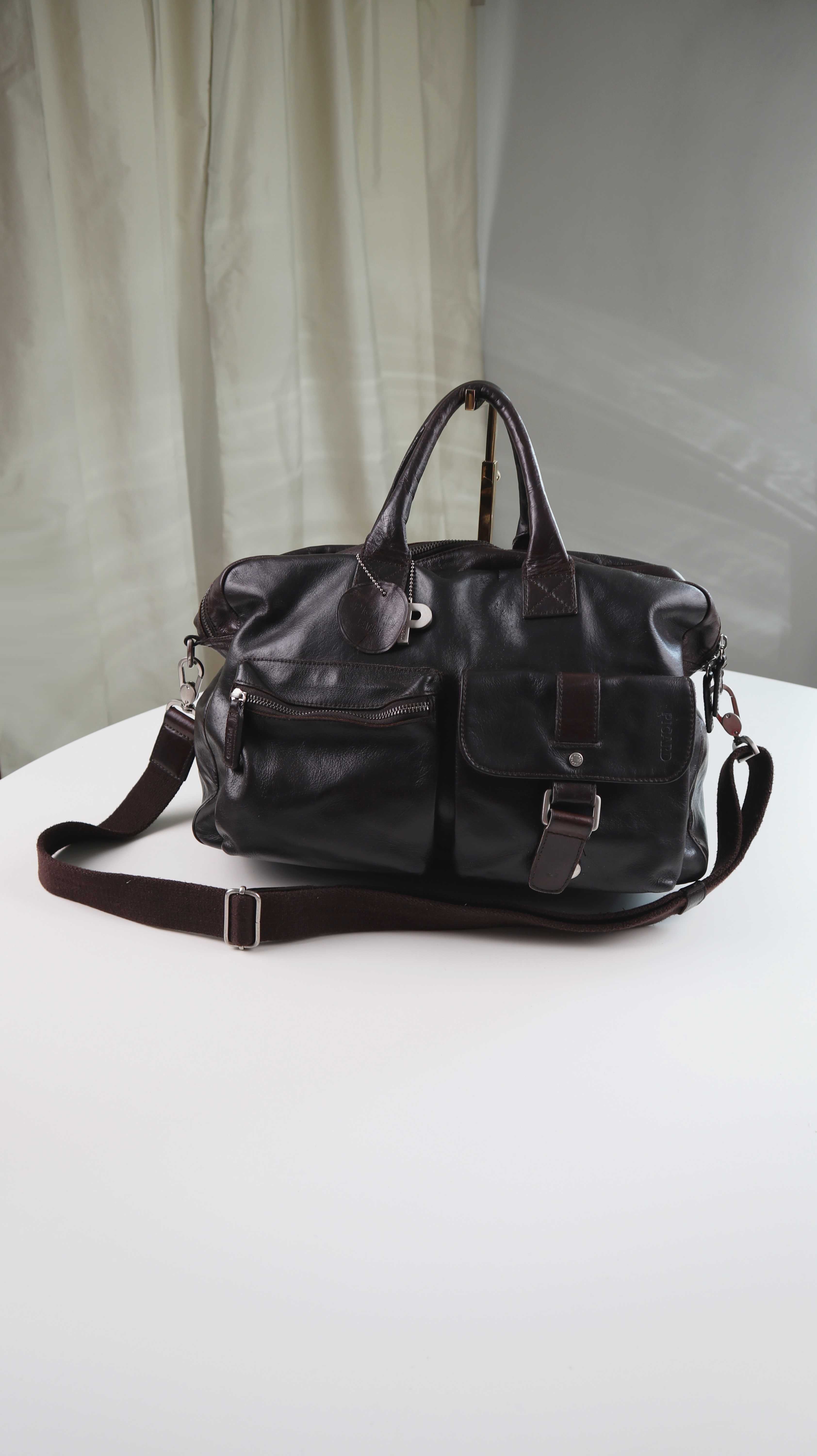 Picard Tasche Ledertasche Umhängetasche braun Aktentasche Crossbag